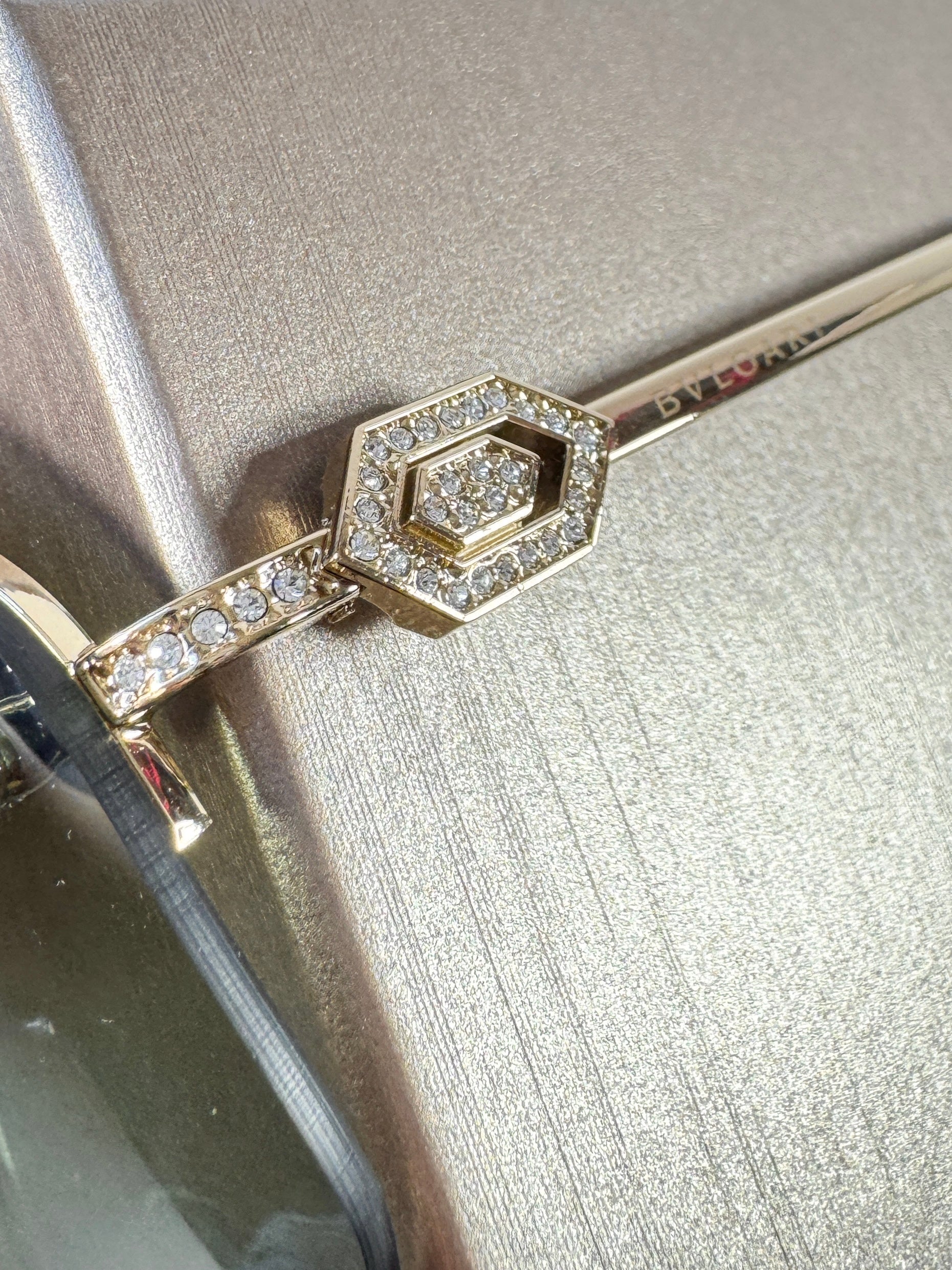 BVLGARI green frameless sunglasses 6122-B BOX/CASE