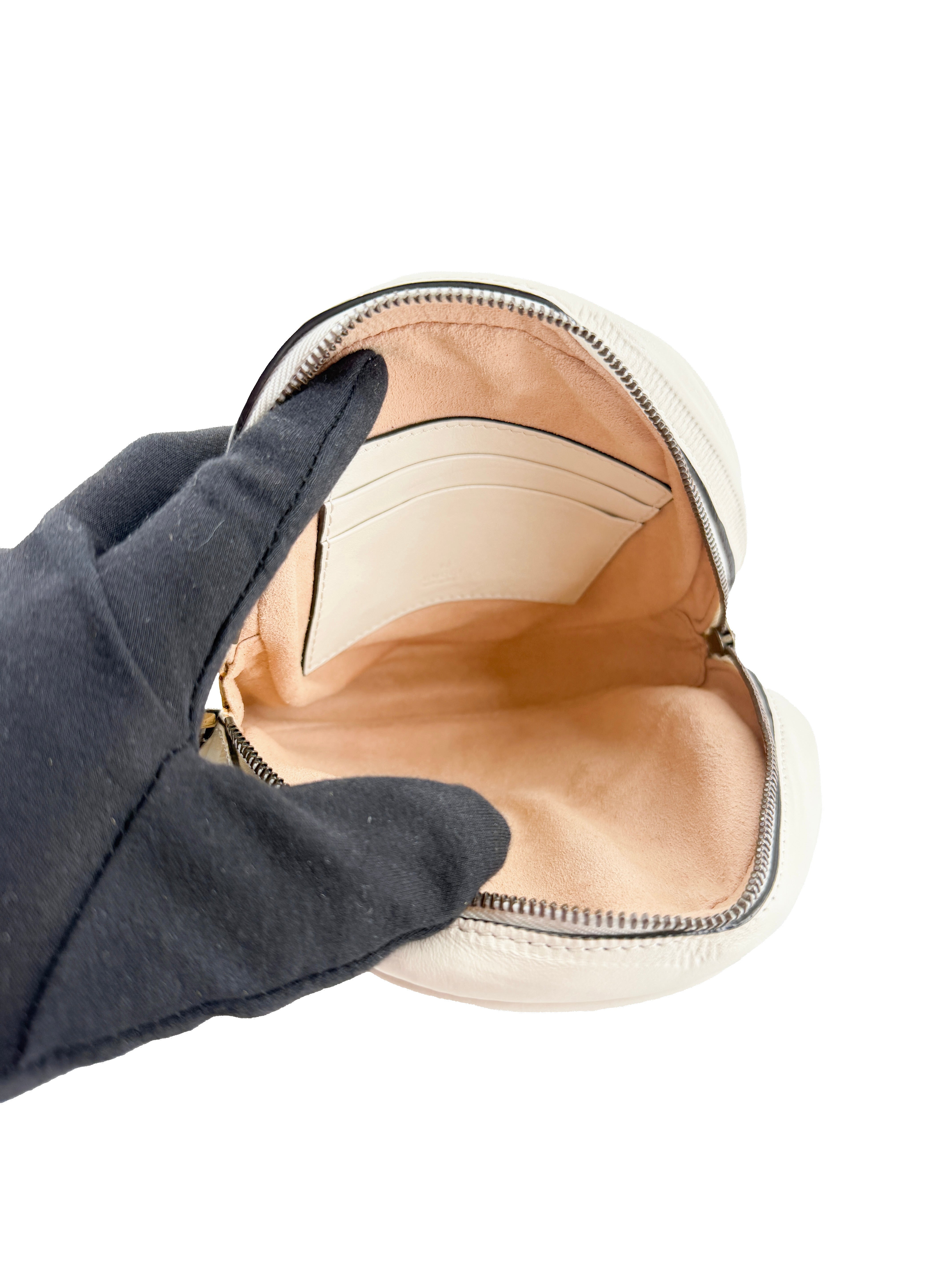 Gucci cream Marmont GG wristlet 575164-584046