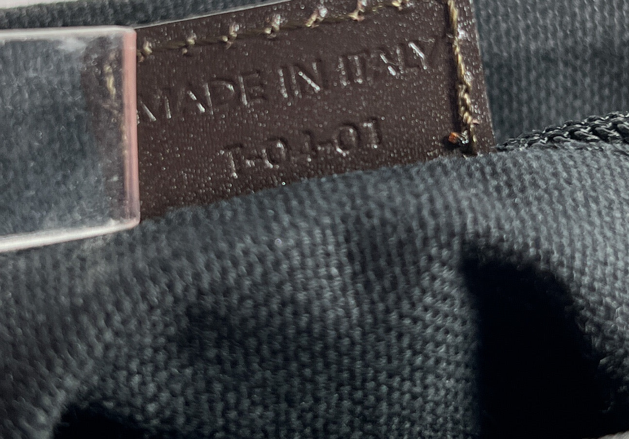 Burberry brown plaid coated canvas messenger bag