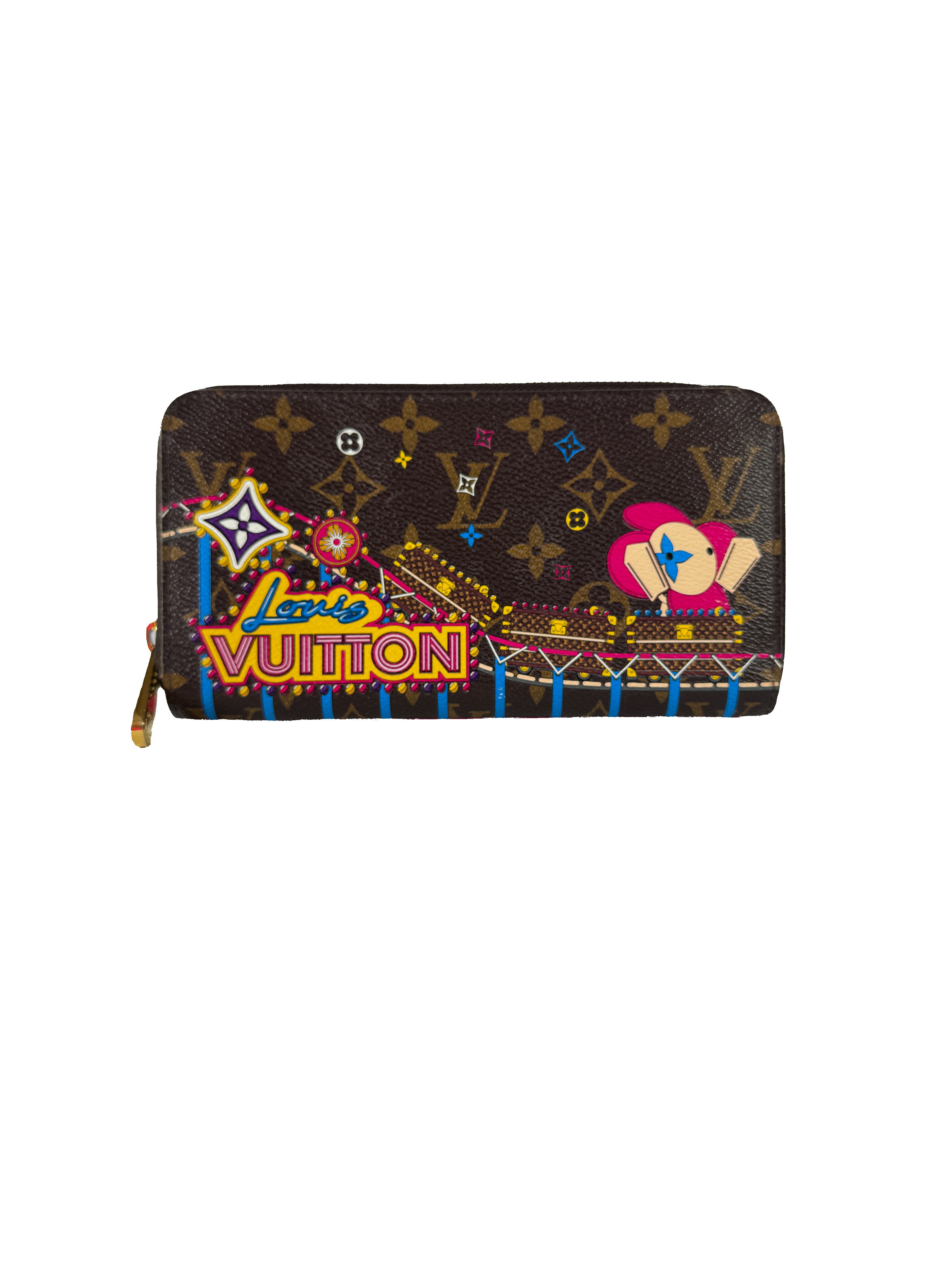 Louis Vuitton Monogram 2020 Christmas Animation Zippy Wallet Pivoine CA3200