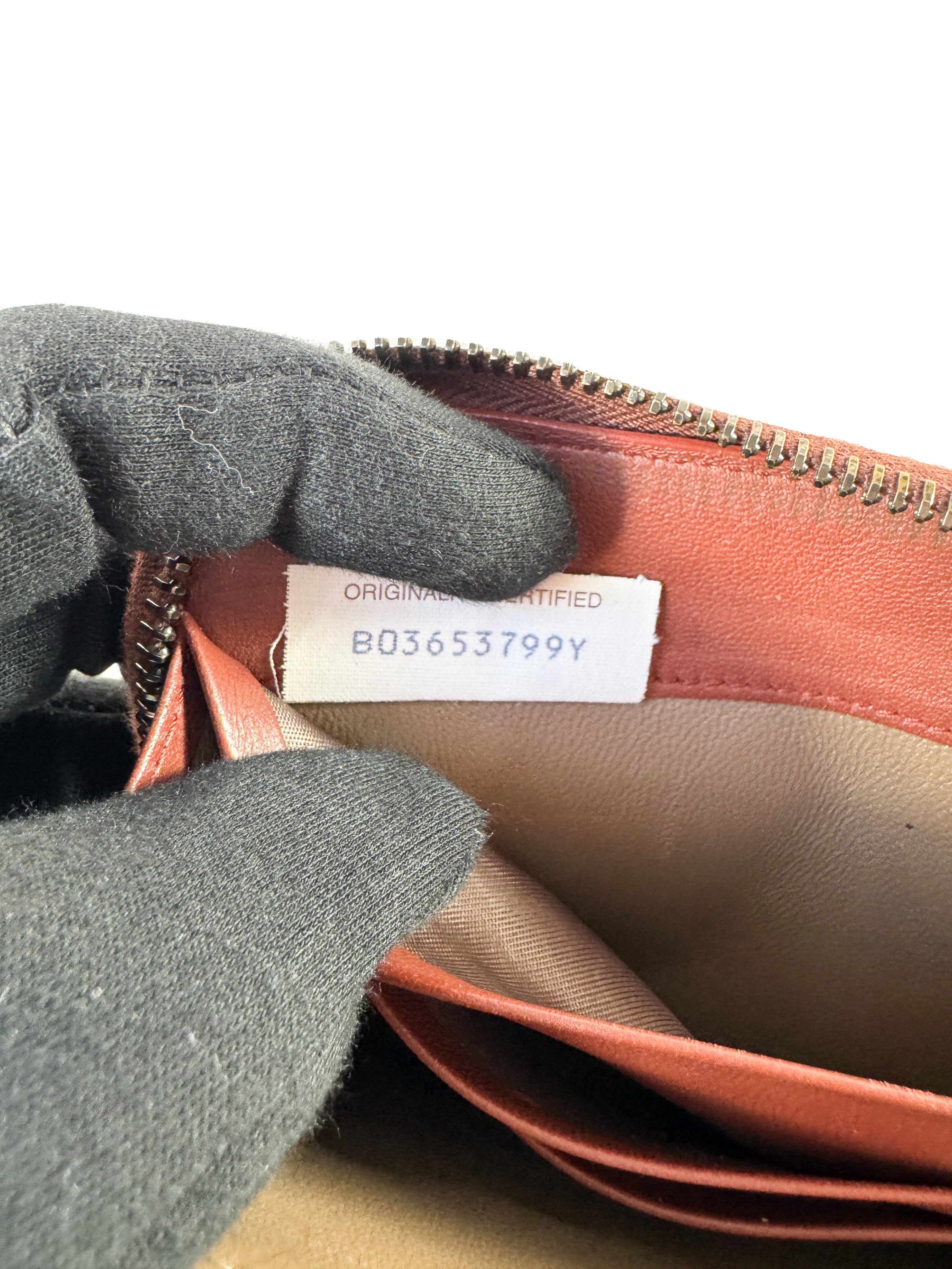 Bottega Veneta burgundy Intrecciato woven zip around wallet **as is**