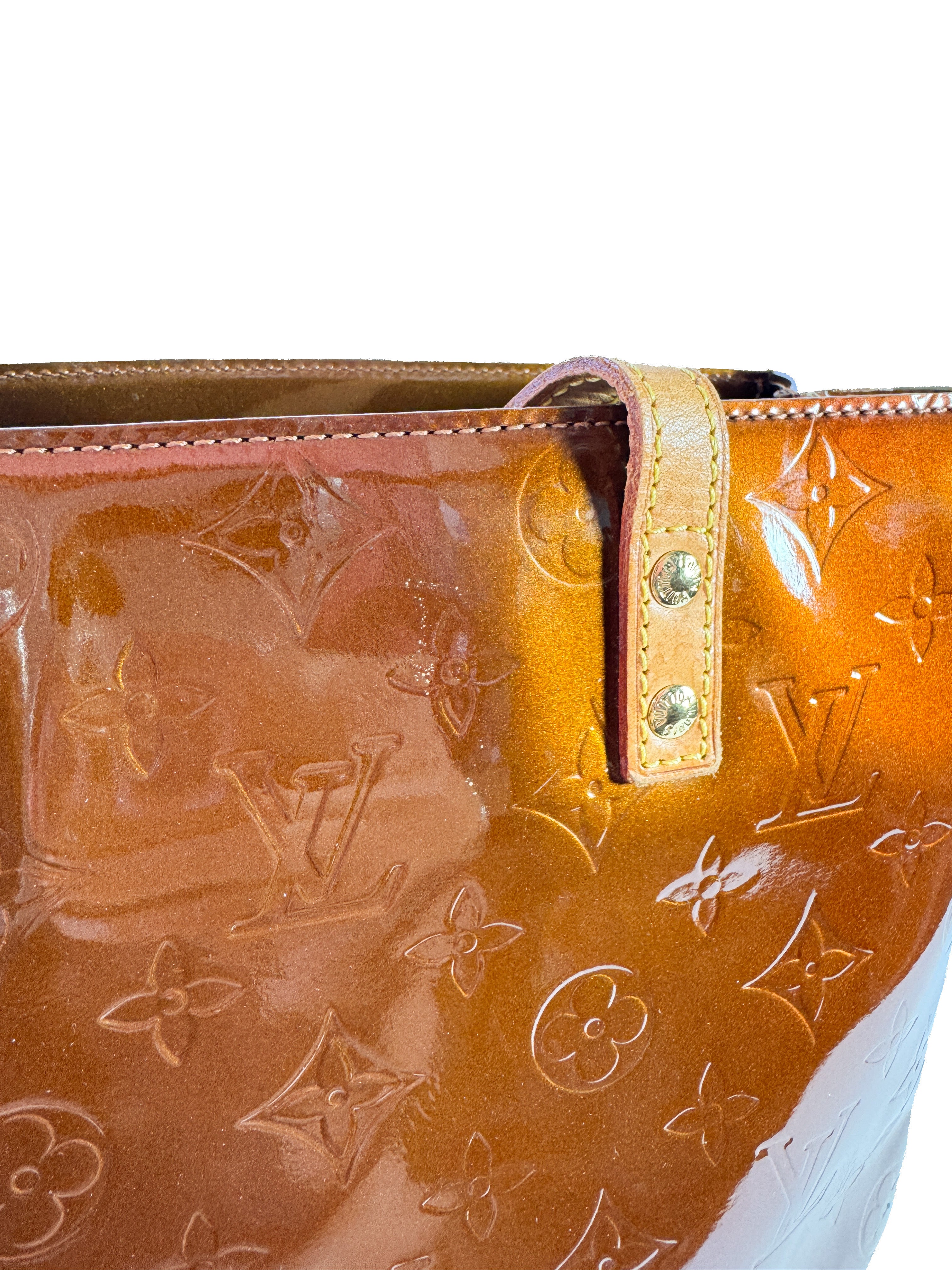 Louis Vuitton bronze vernis Reade MM tote