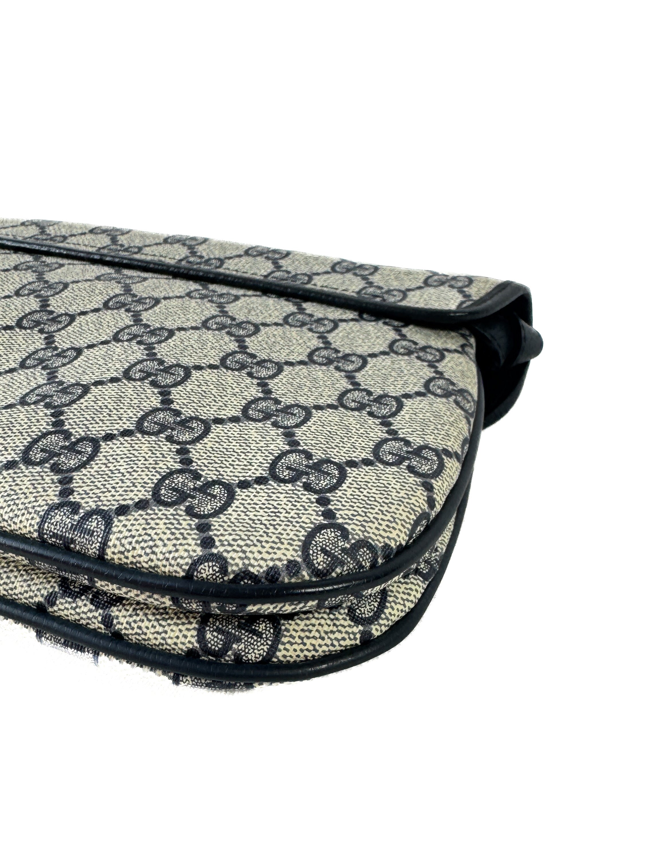 Gucci navy vintage GG shoulder bag 10-02-051