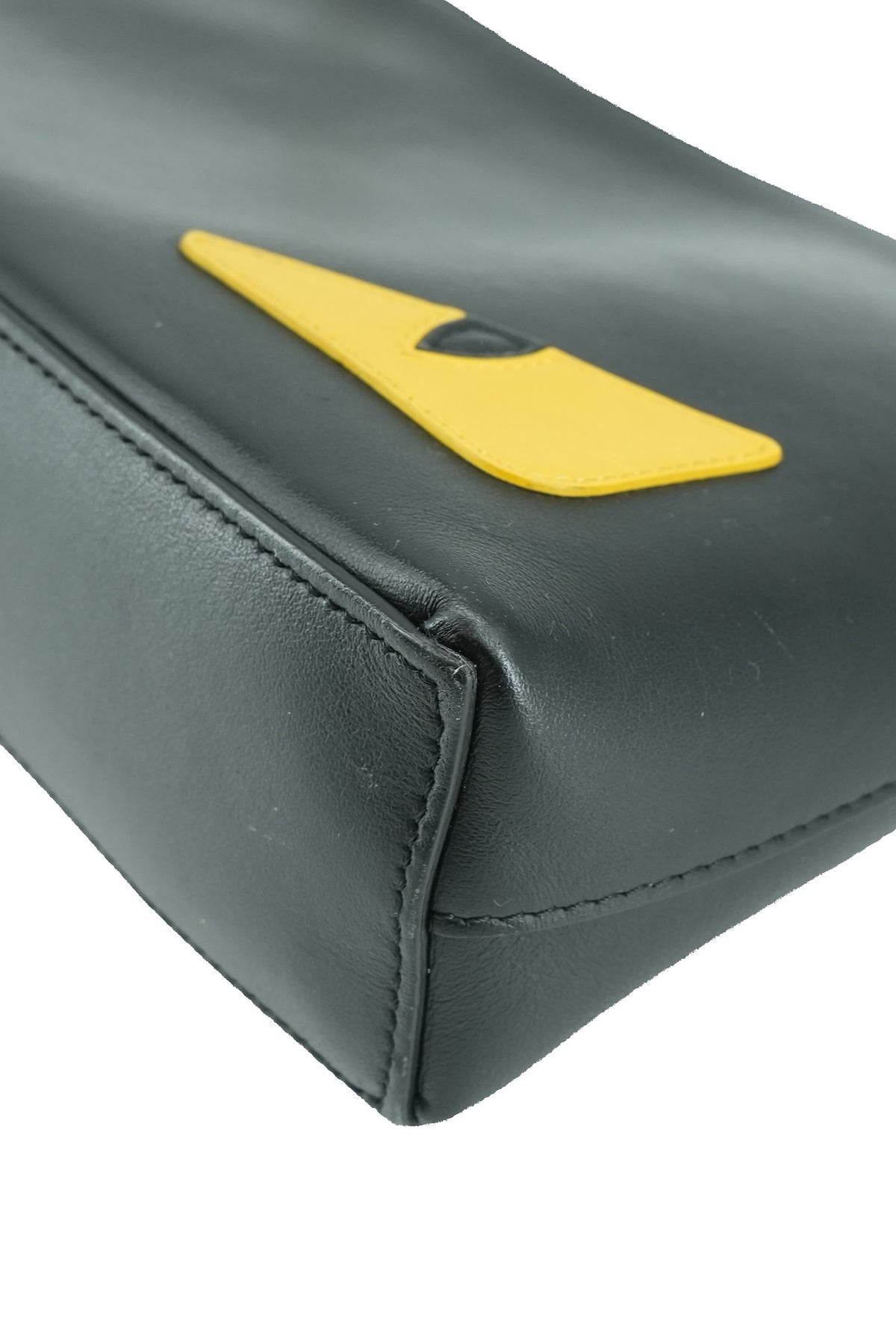 Fendi black Monster eyes pouch clutch 0059
