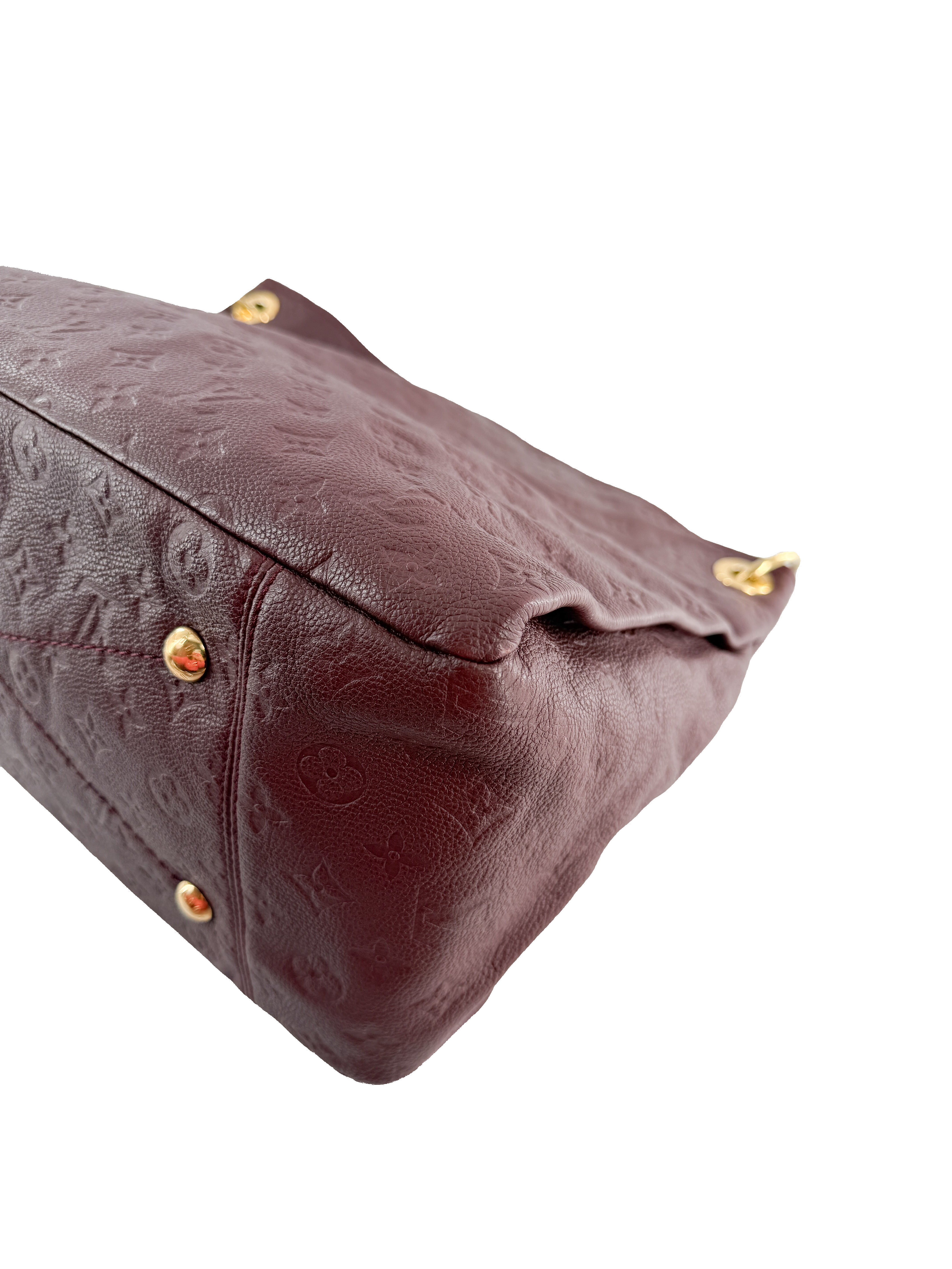 Louis Vuitton monogram empreinte leather dark red Artsy MM TR3151