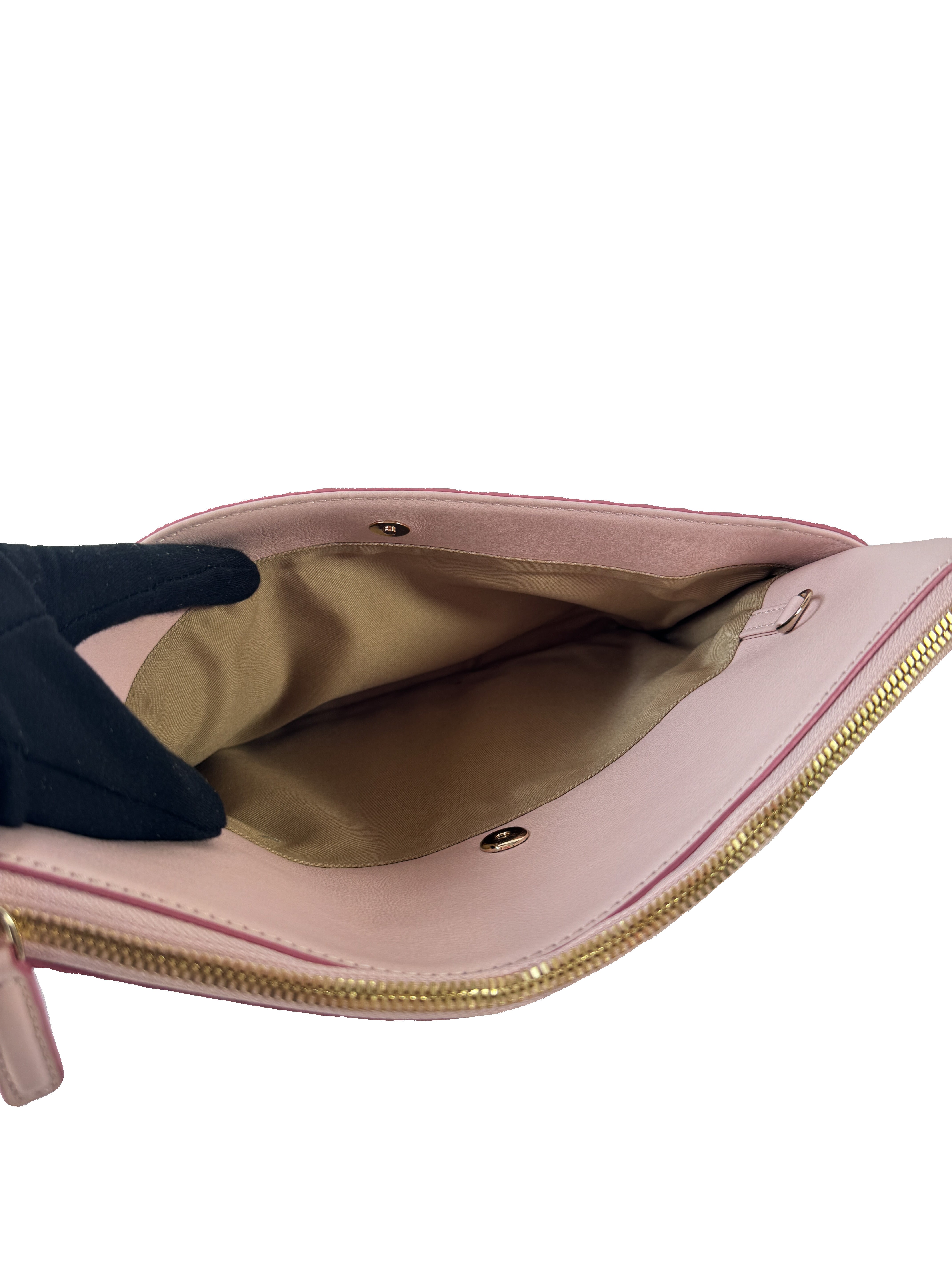 MCM pink medium logo crossbody pouch bag retail $490