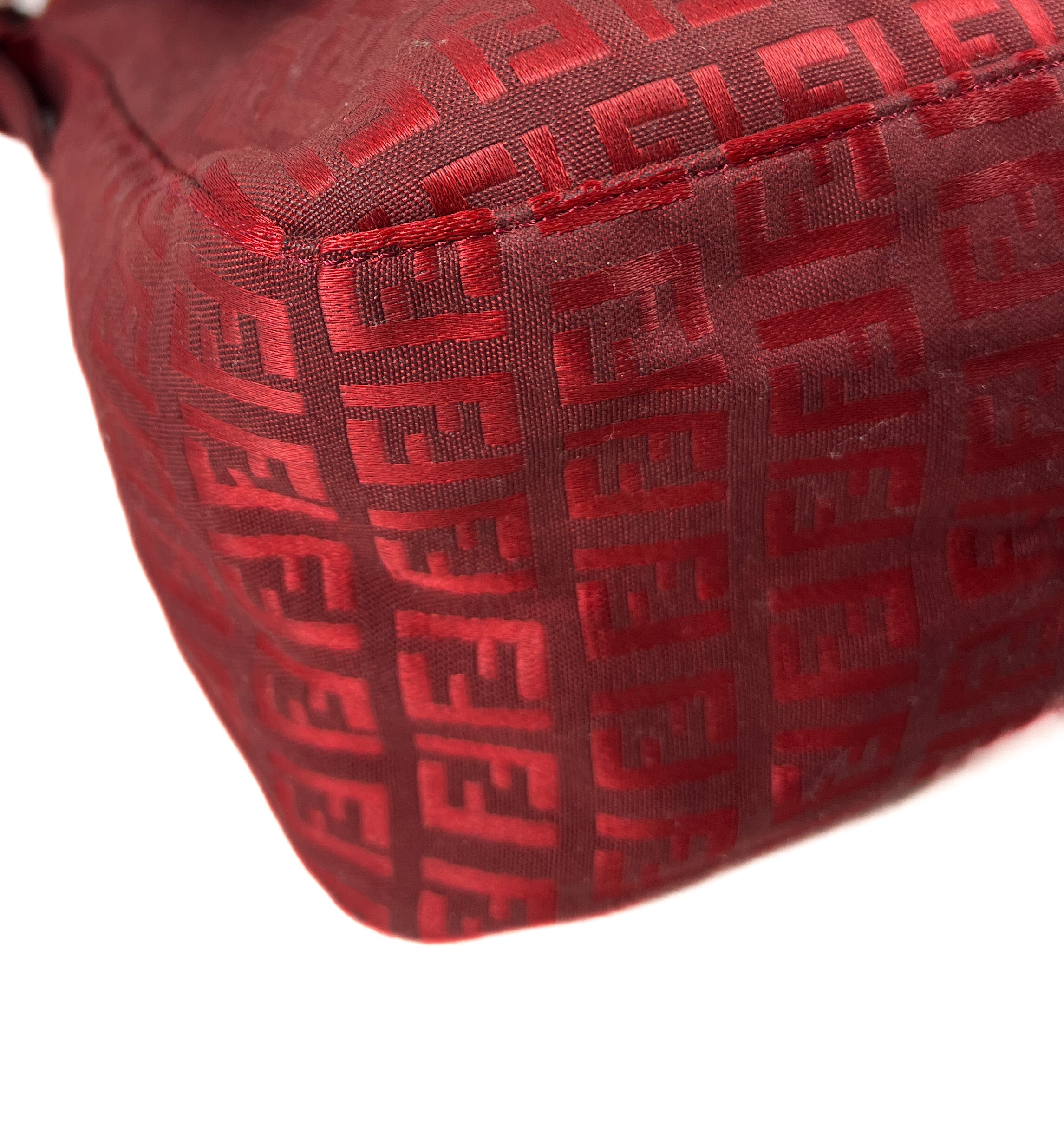 Fendi red Zucchino Mamma Baguette shoulder bag