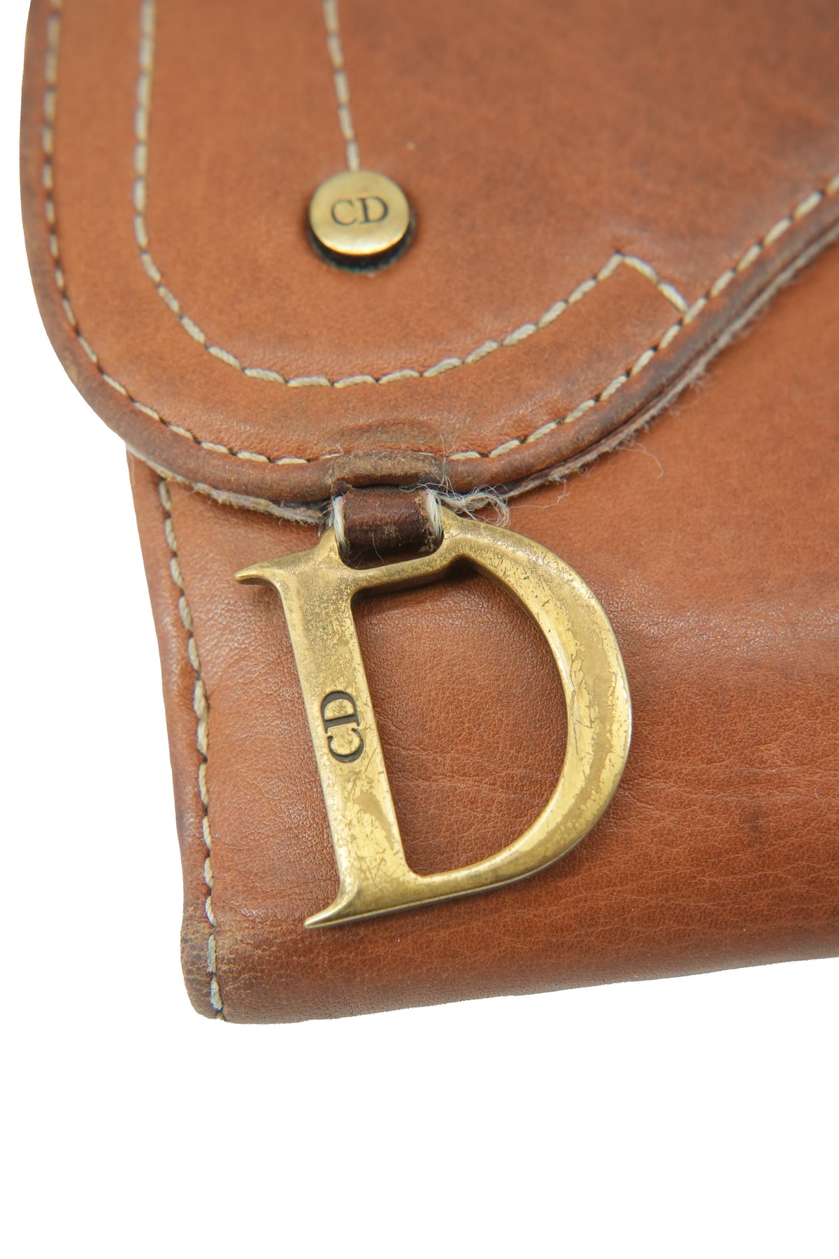 Christian Dior brown leather Saddle compact vintage wallet TR 00 92