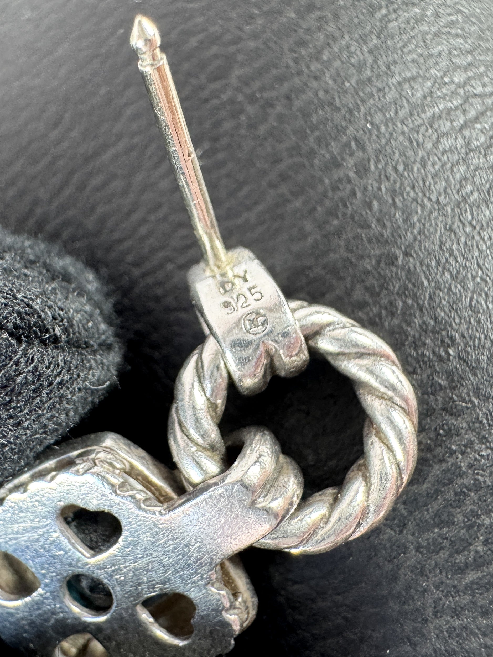 David Yurman sterling silver blue topaz drop earrings