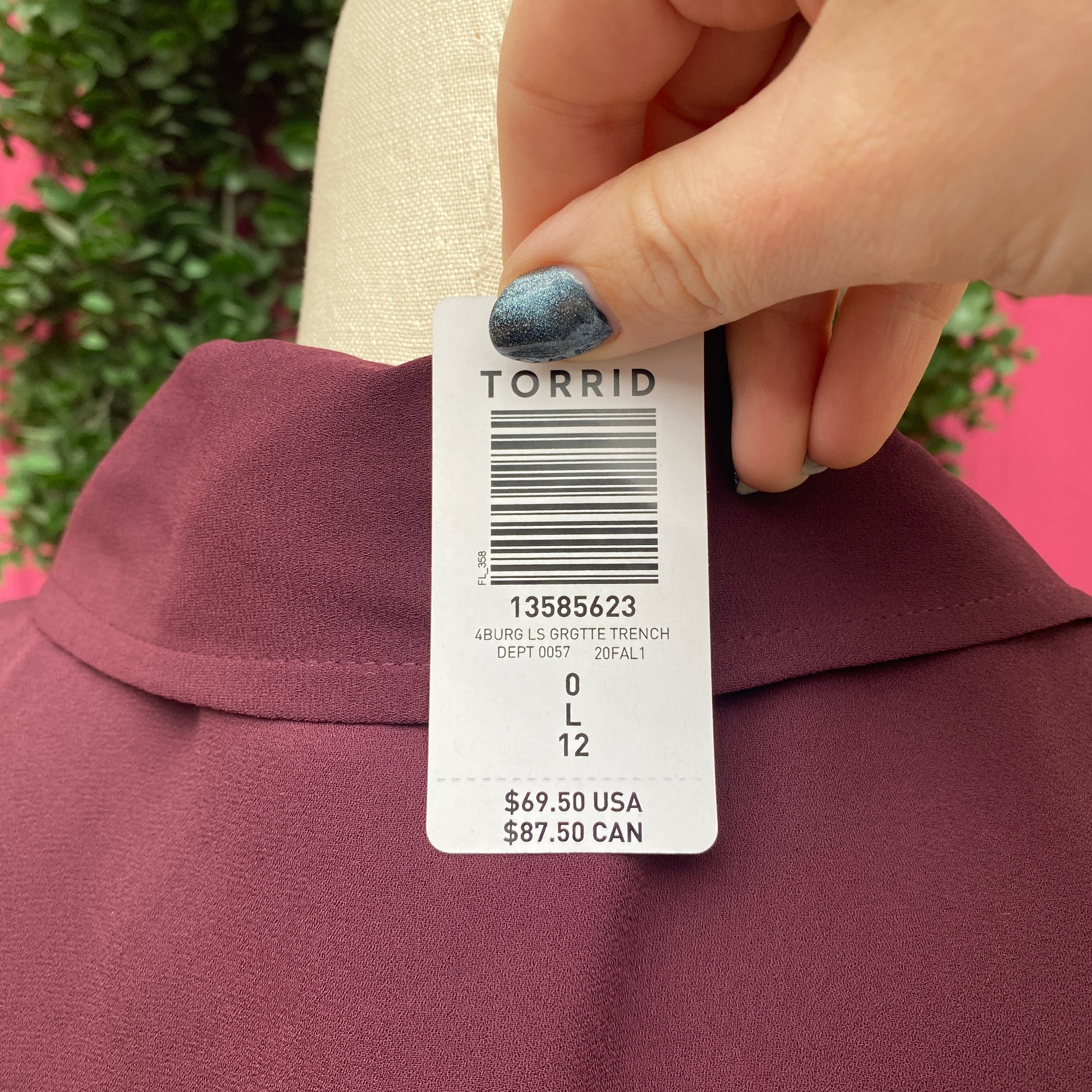 Torrid burgundy sheer cardigan jacket size L NWT