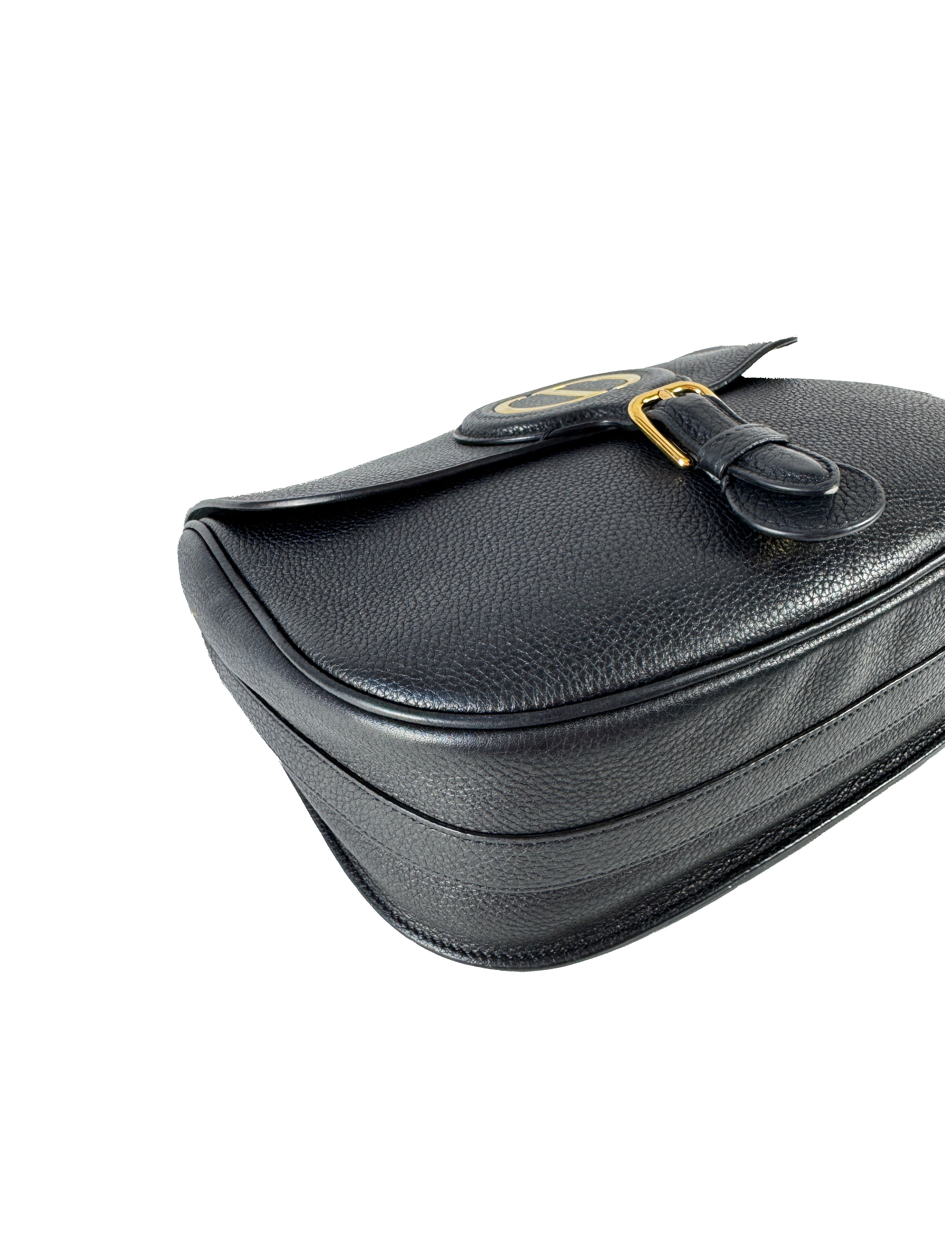 Dior black leather Bobby grained calfksin shoulder bag 06-BO-0214(2024)