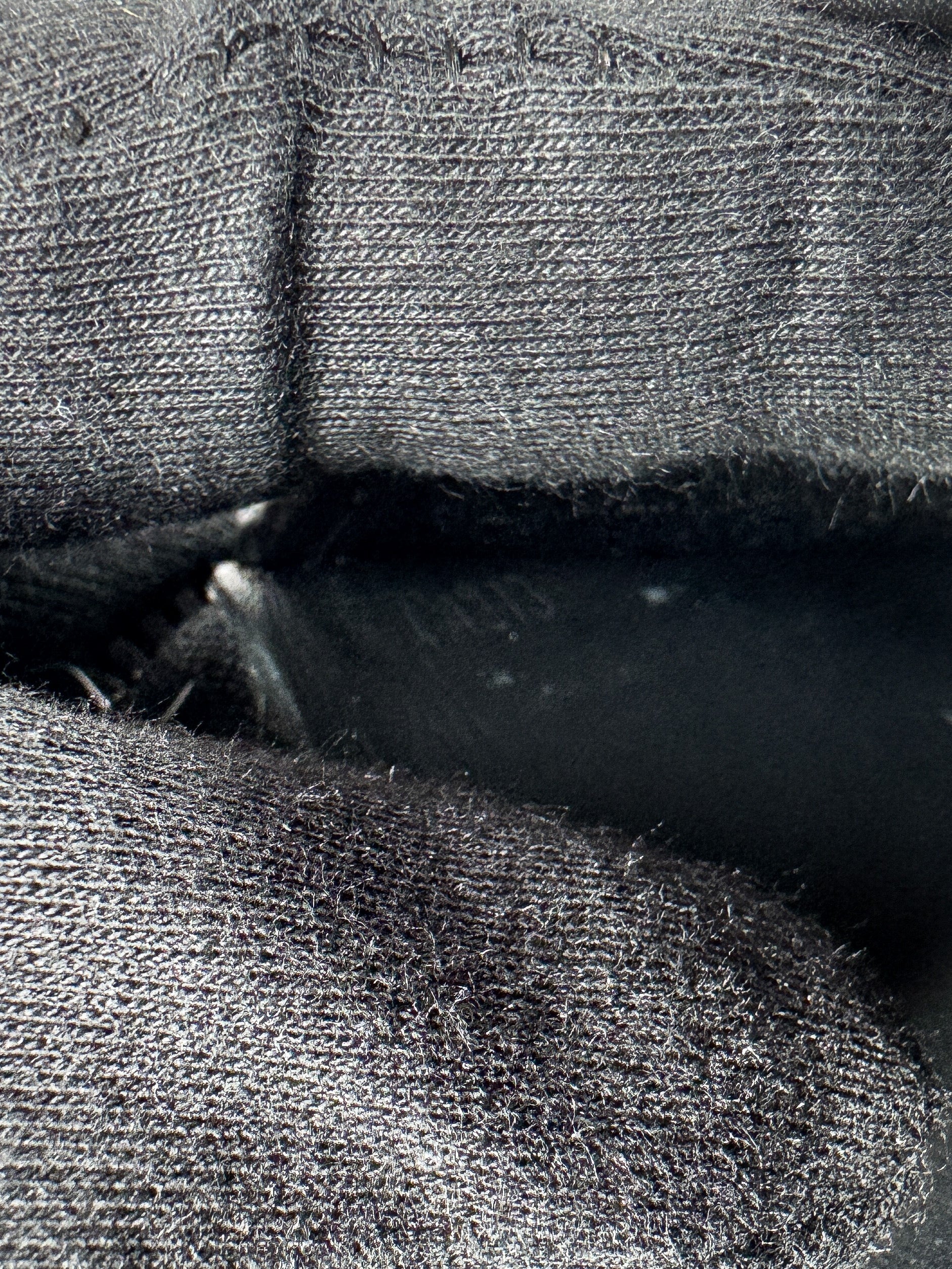 Louis Vuitton black leather monogram shadow zip around wallet CA2139