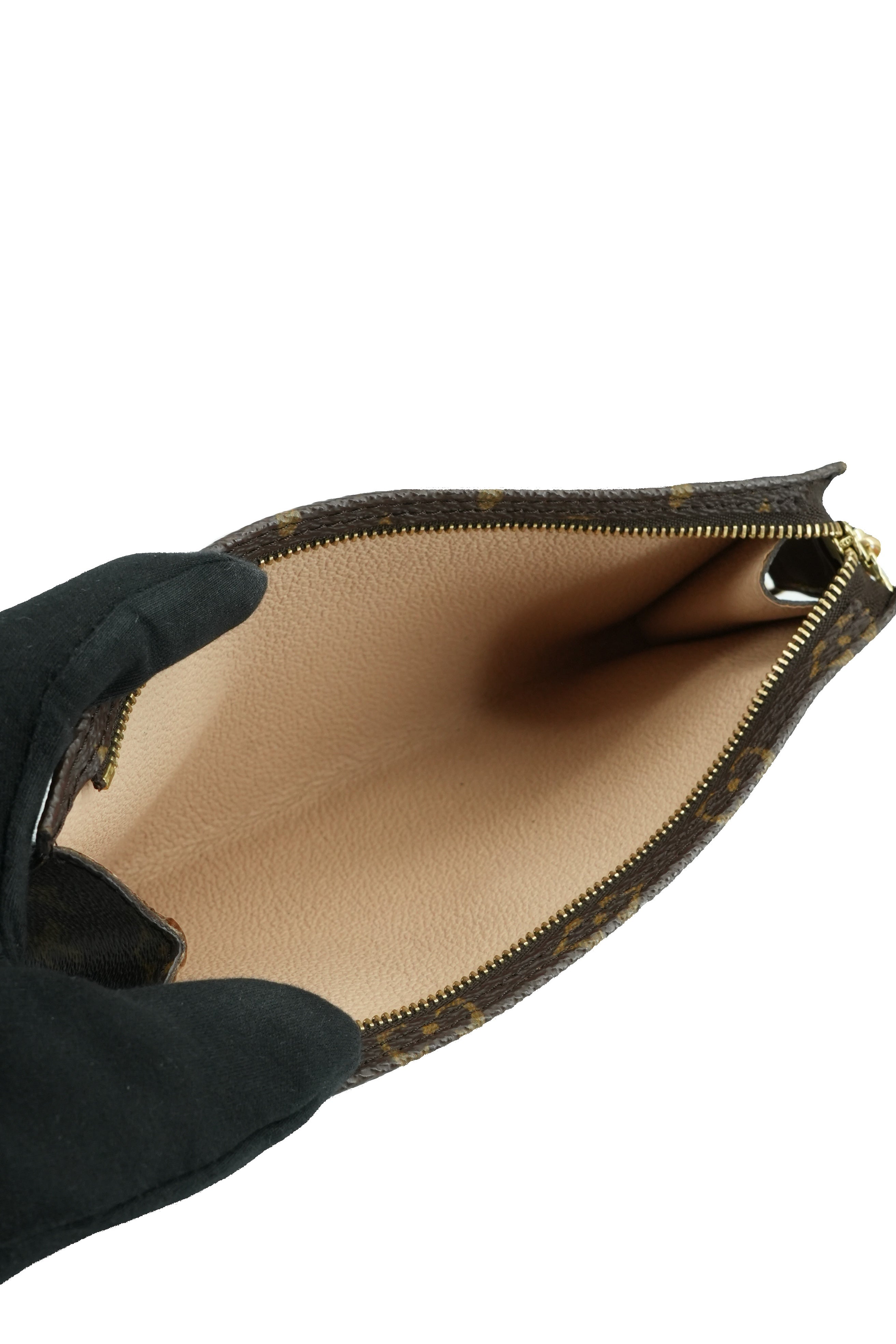 Louis Vuitton brown monogram bucket pouch FL1001