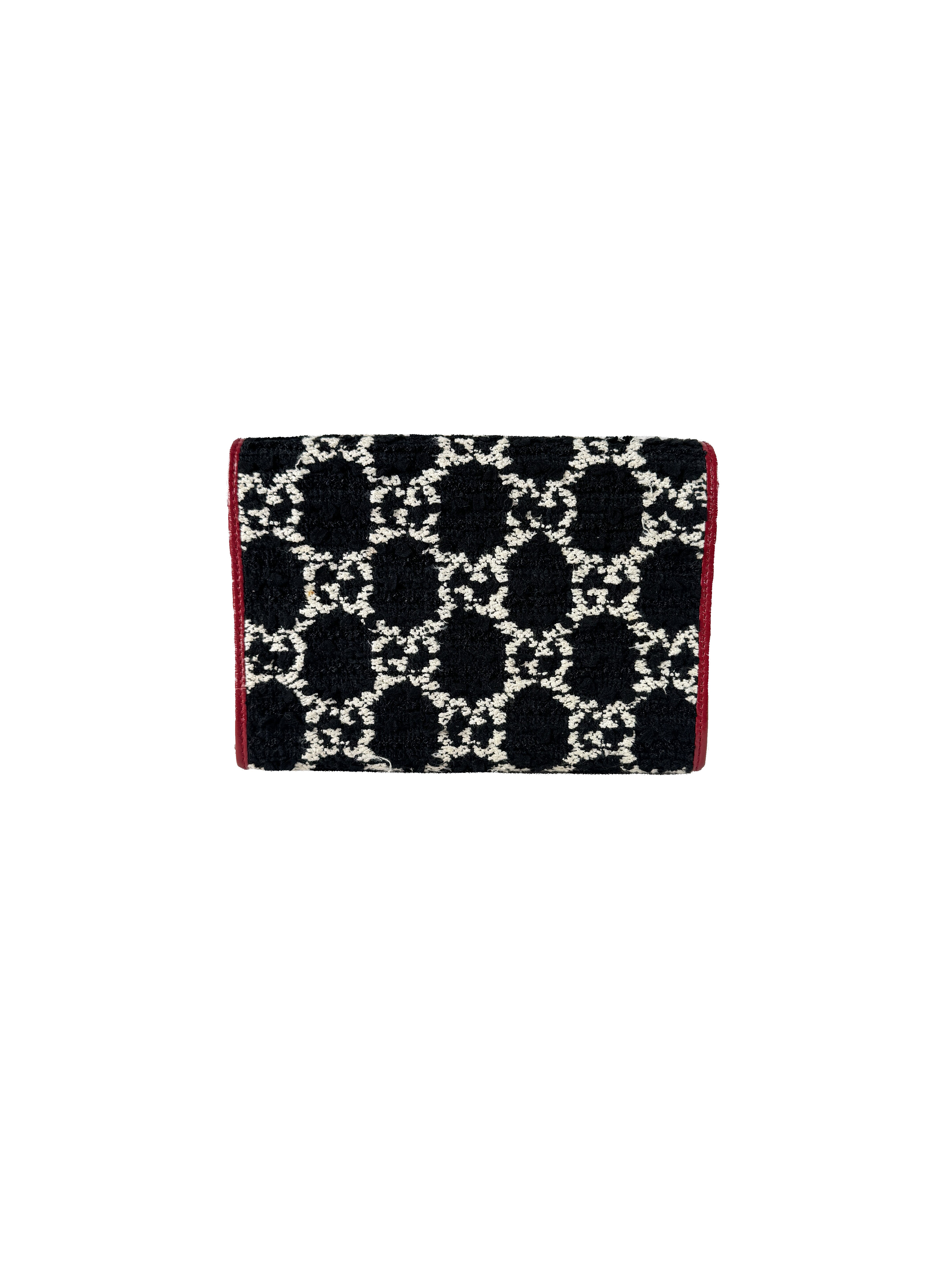 Gucci tweed GG monogram Mini Dionysus chain wallet 493075
