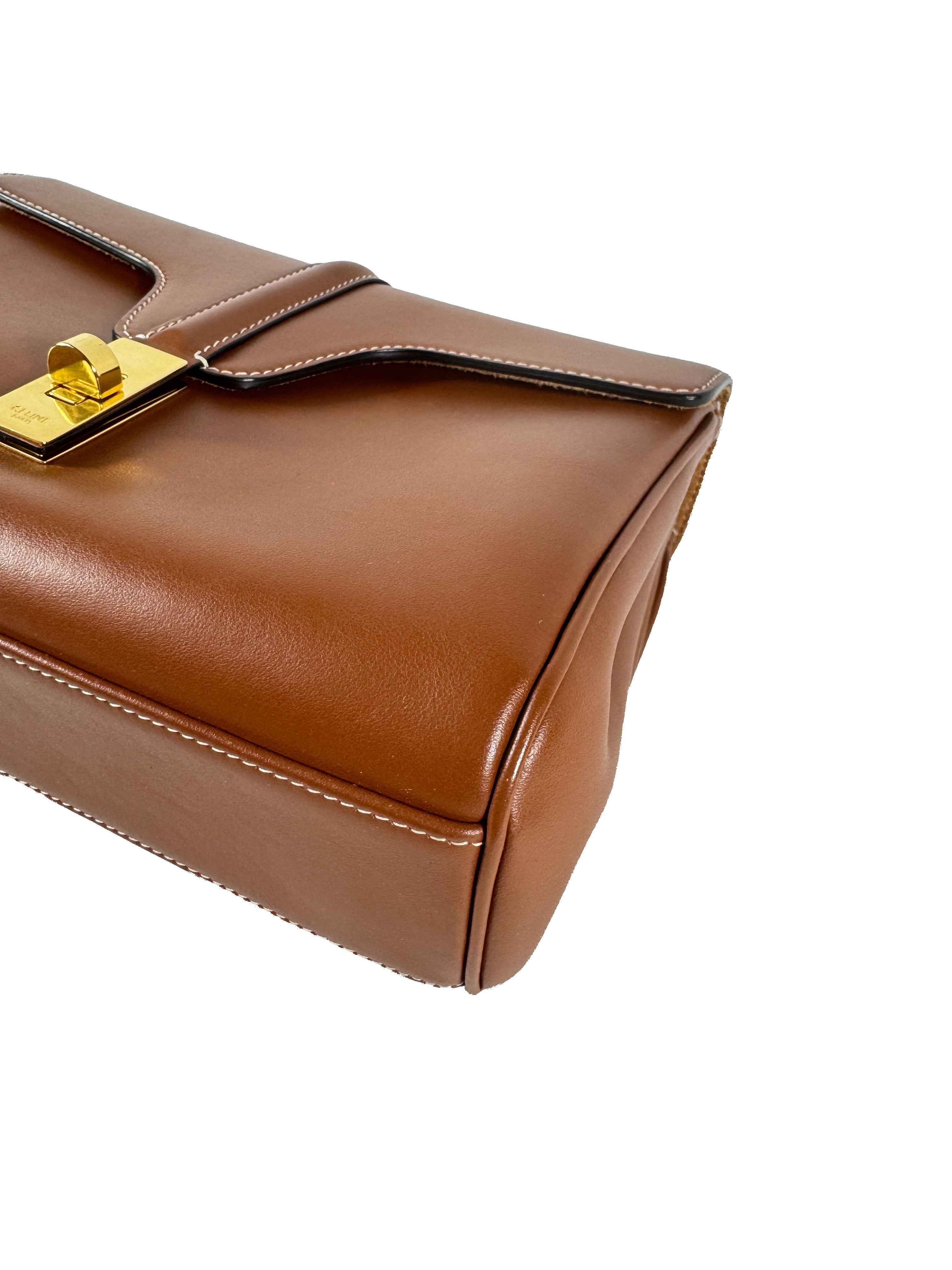 Celine brown leather teen soft 16 W-CE-3221