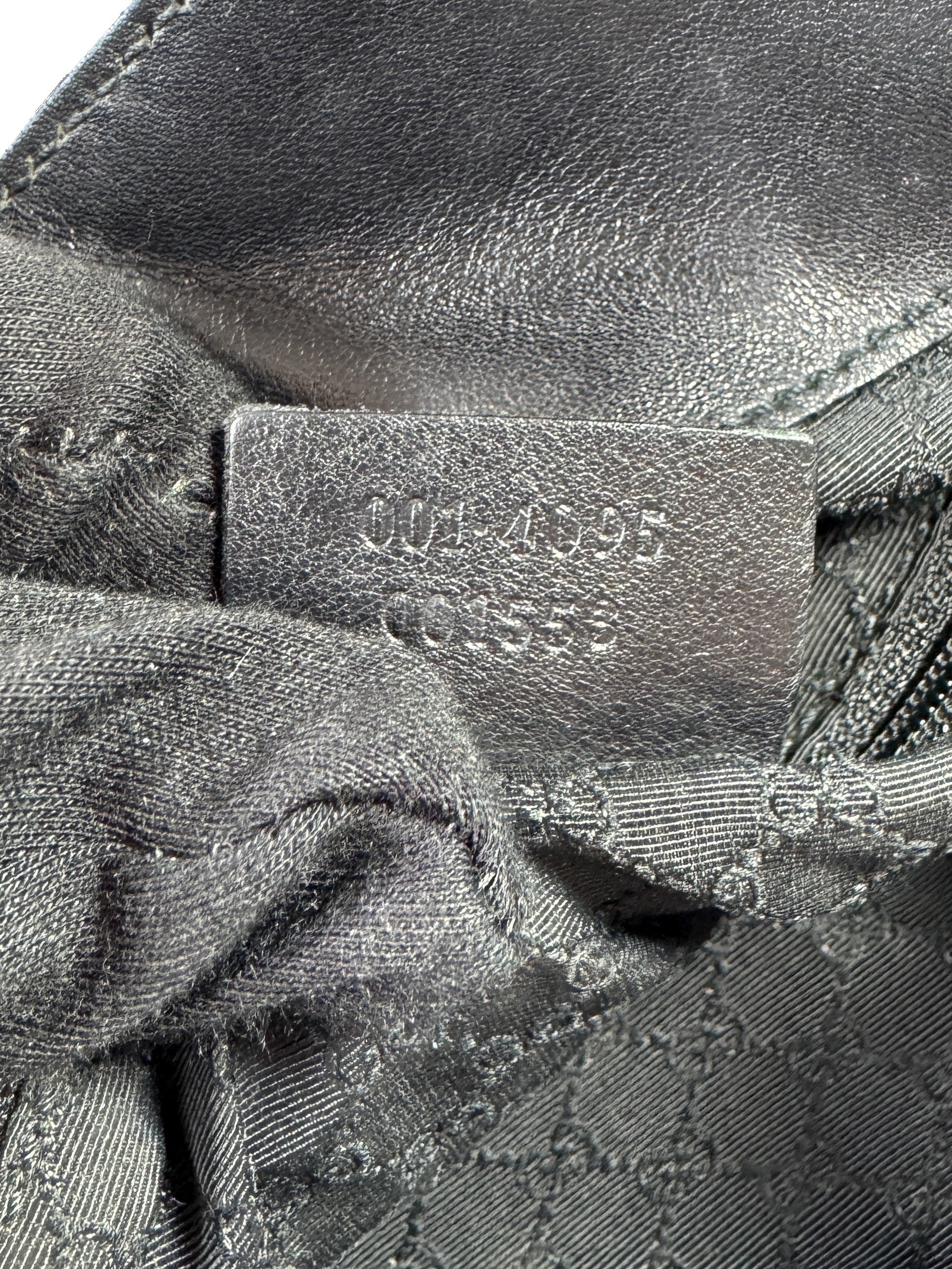 Gucci black leather bamboo handle bag 14095001553