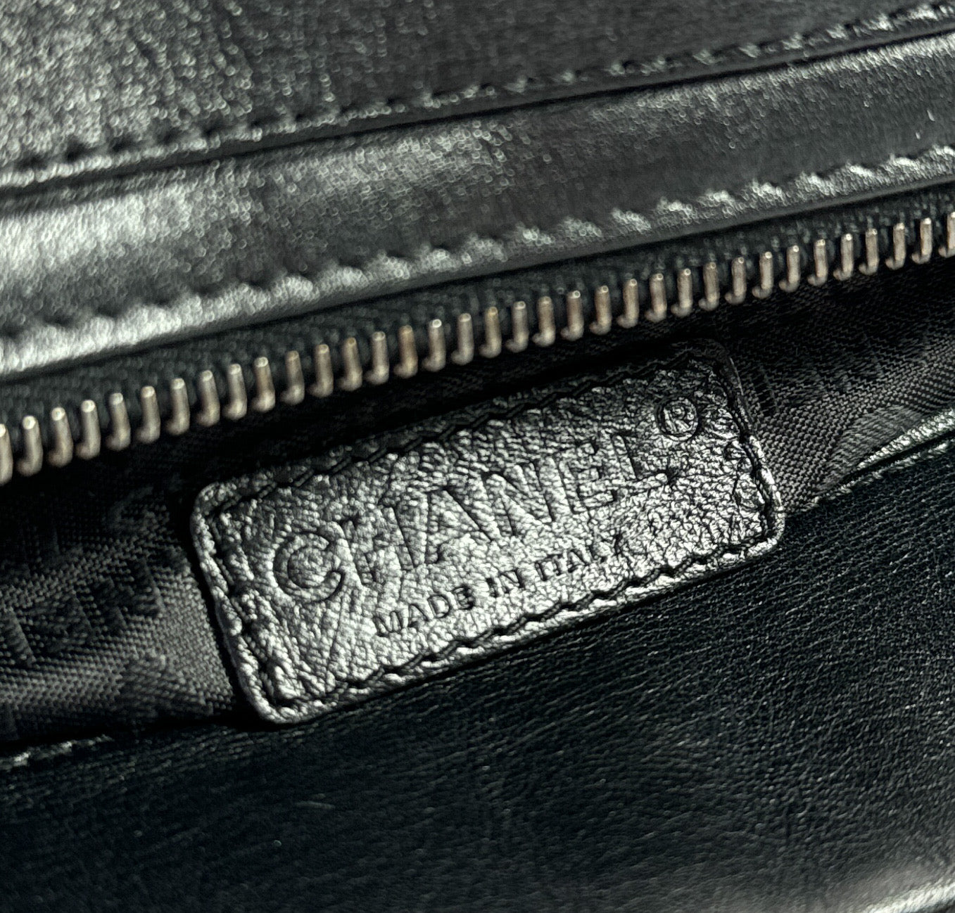 Chanel black calfskin vertical quilted Lax bag