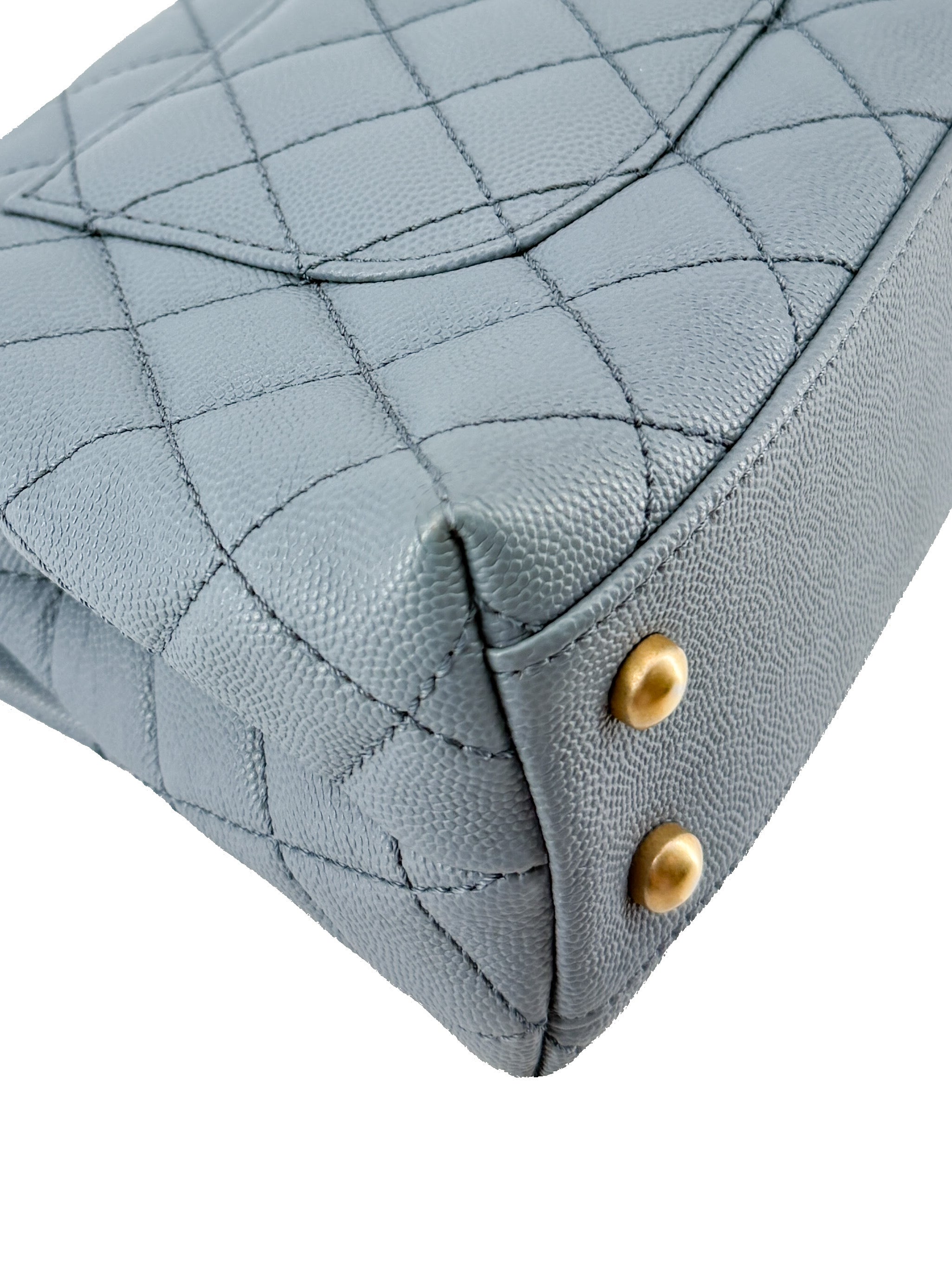 Chanel blue small Coco handle with lizard 27531214
