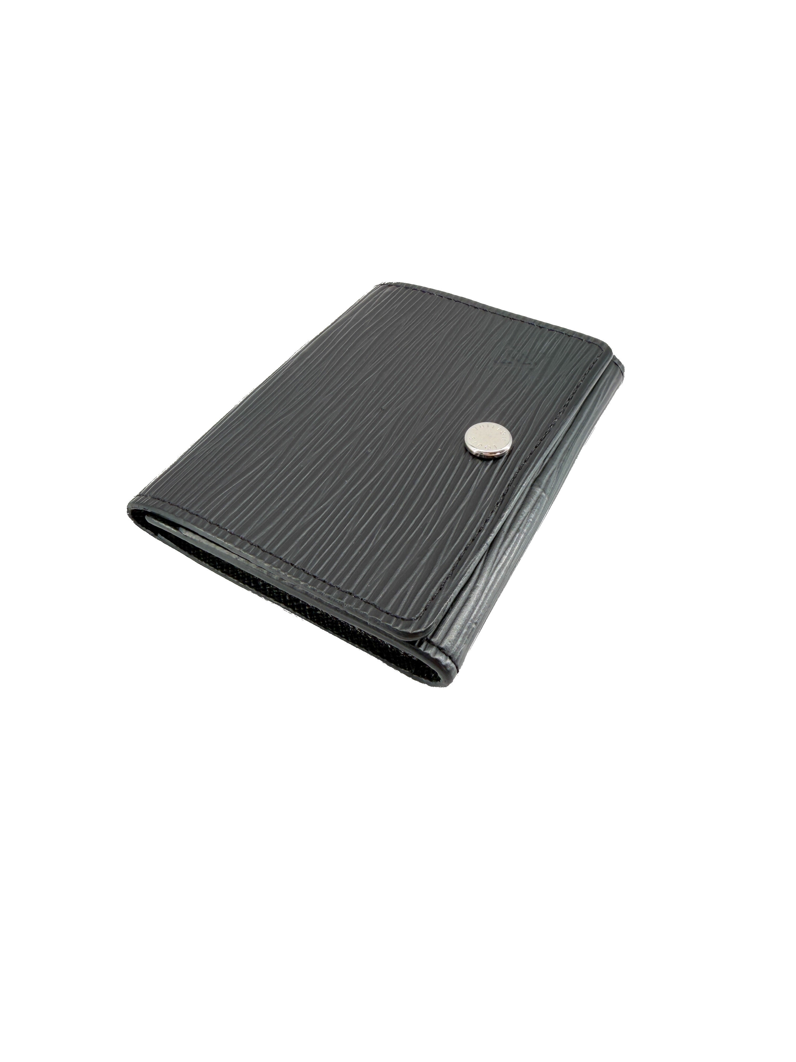 Louis Vuitton black epi leather card case CA2178