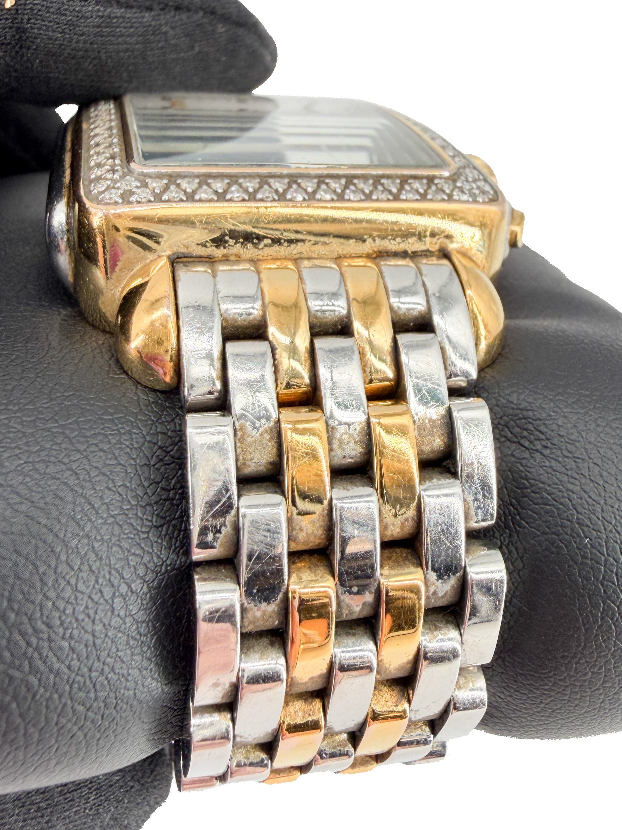 Michele Deco Chronograph two tone diamond 33MM watch B73808SS