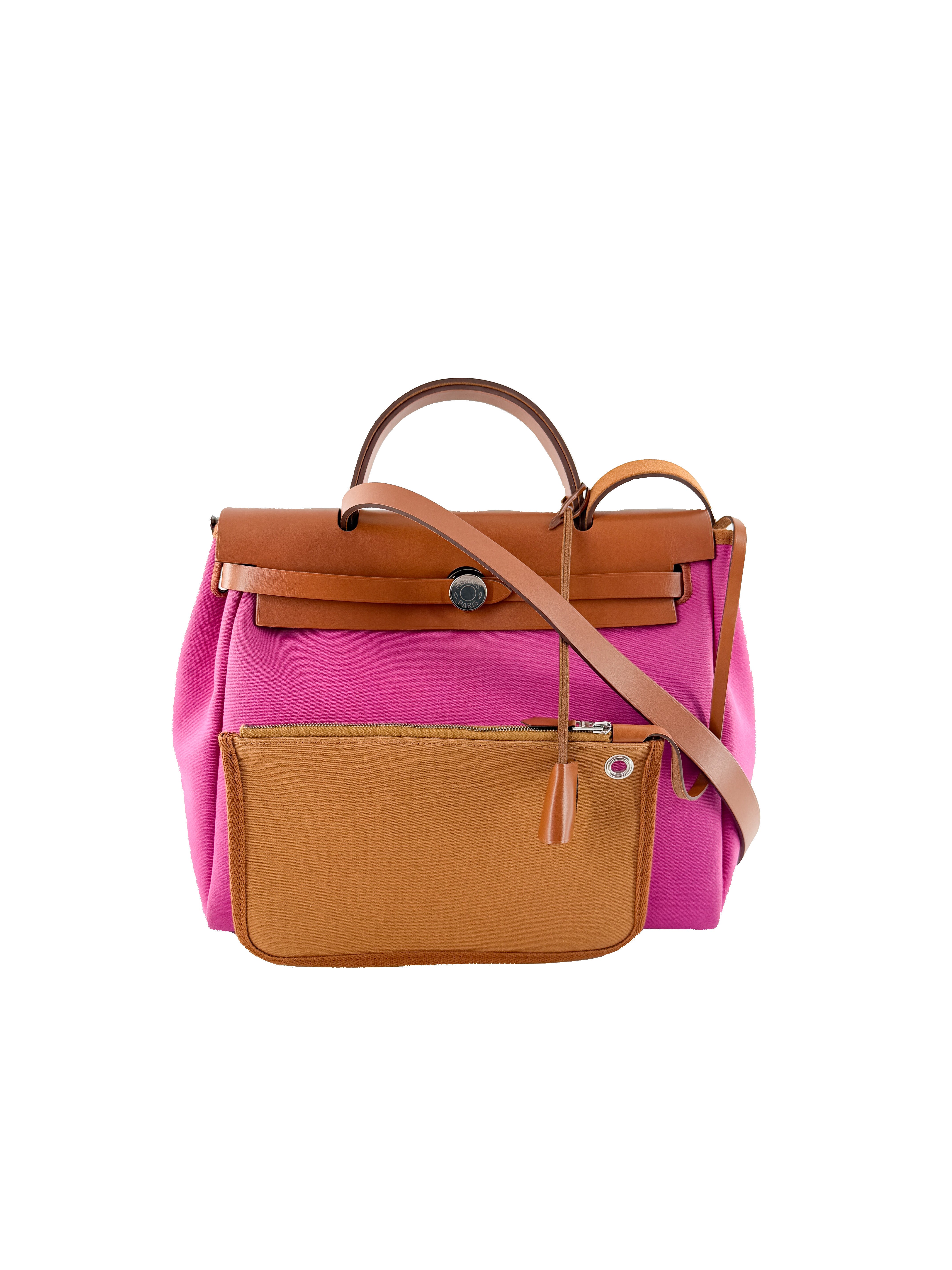 Hermès pink Herbag Zip Y MN 009 KD Magnolia