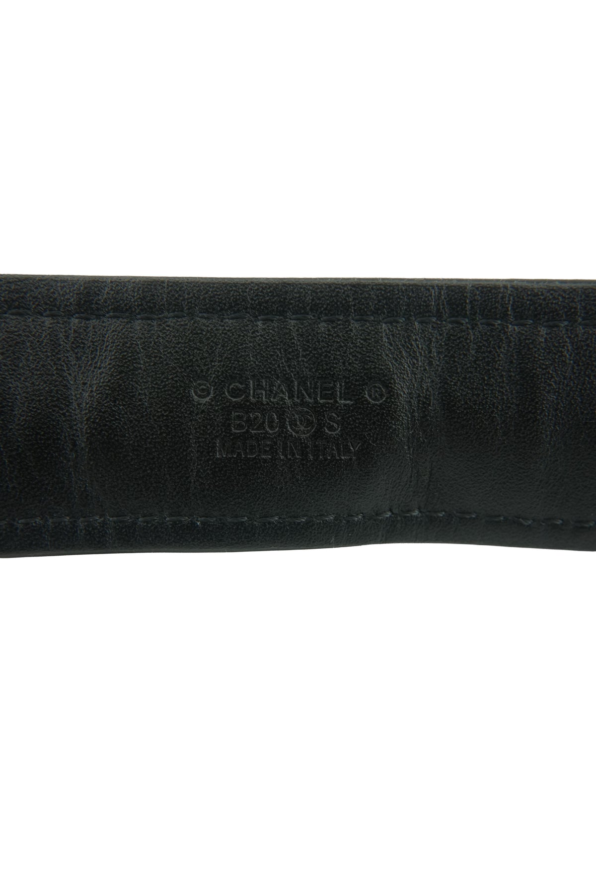 Chanel black leather chain belt 85|38 B20