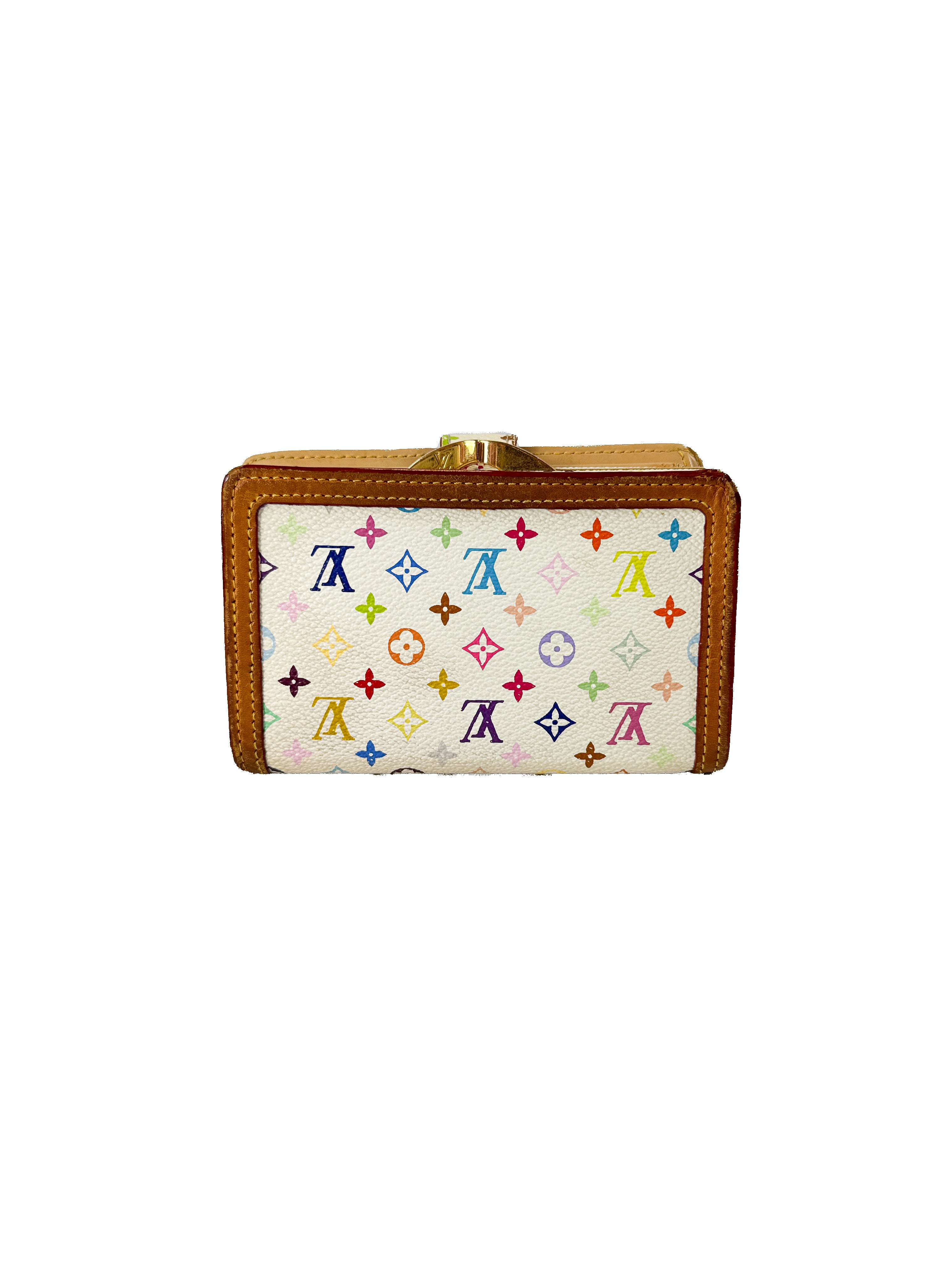 Louis Vuitton white multicolor Portefeuille Viennos wallet TH0045