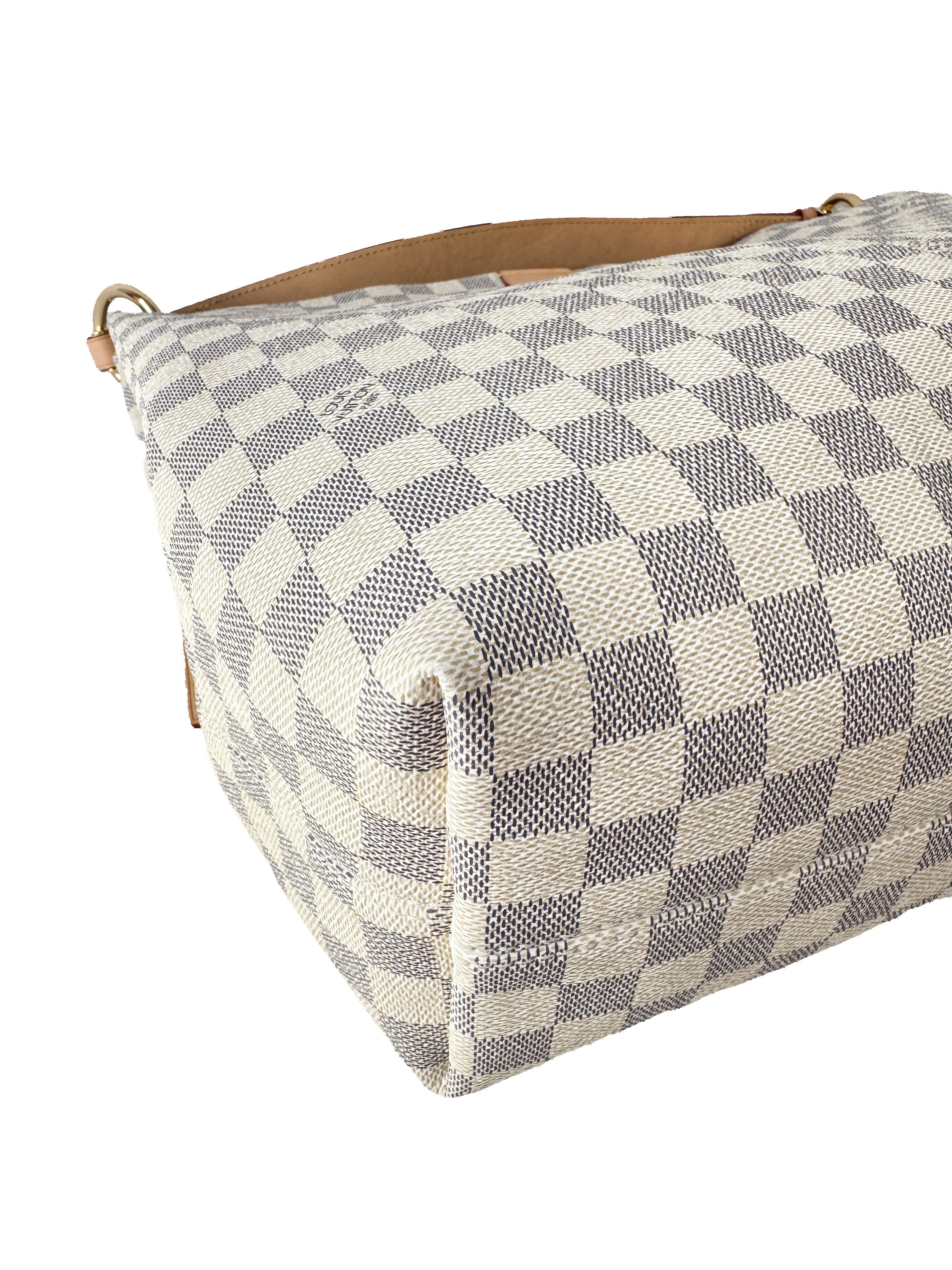 Louis Vuitton damier azur Graceful MM Rose Ballerine (NFC)