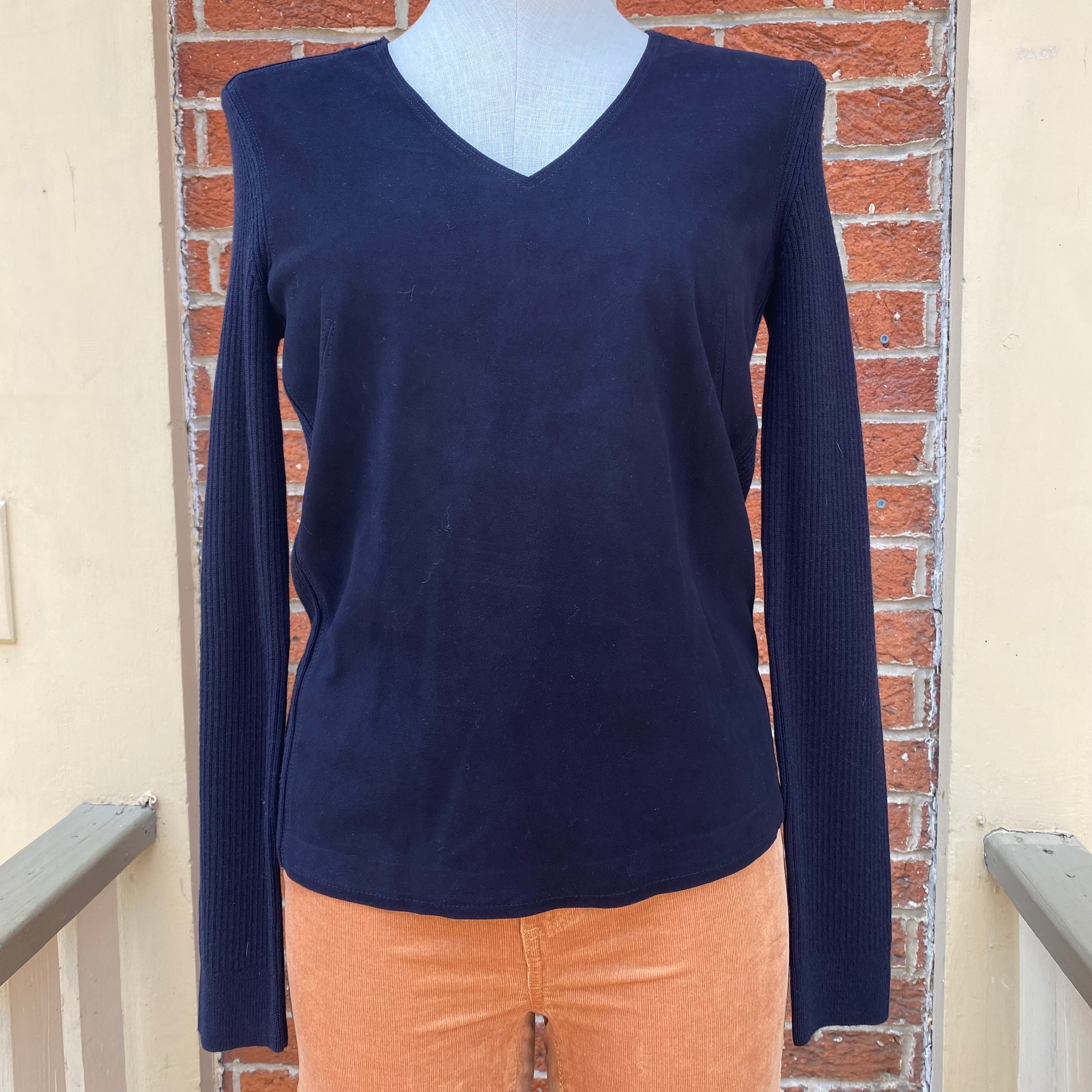Tory Burch navy Molly sweater size small new with tags