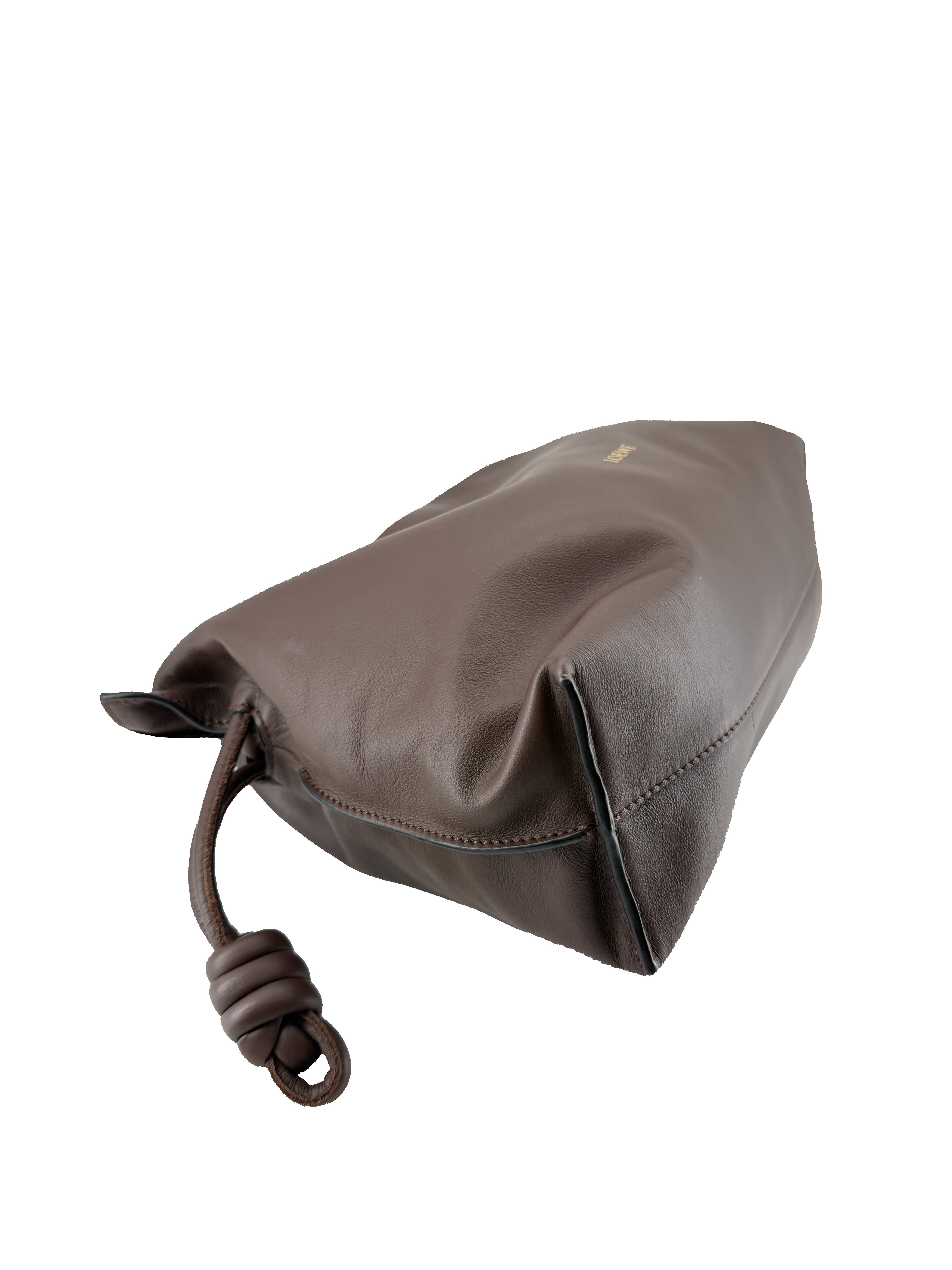 Loewe brown medium Flamenco clutch bag 052403