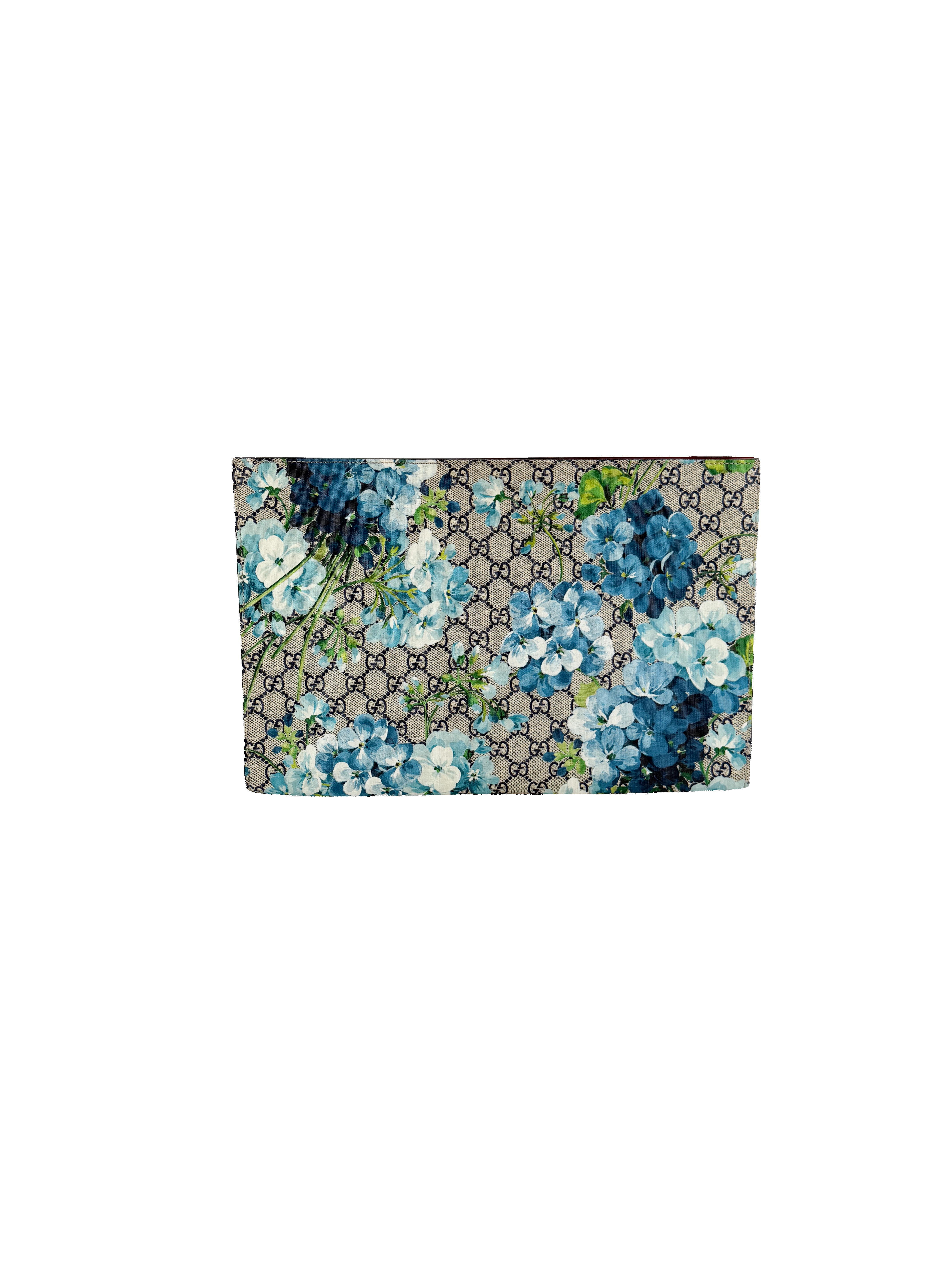 Gucci GG Supreme Blooms floral clutch 431494 525040