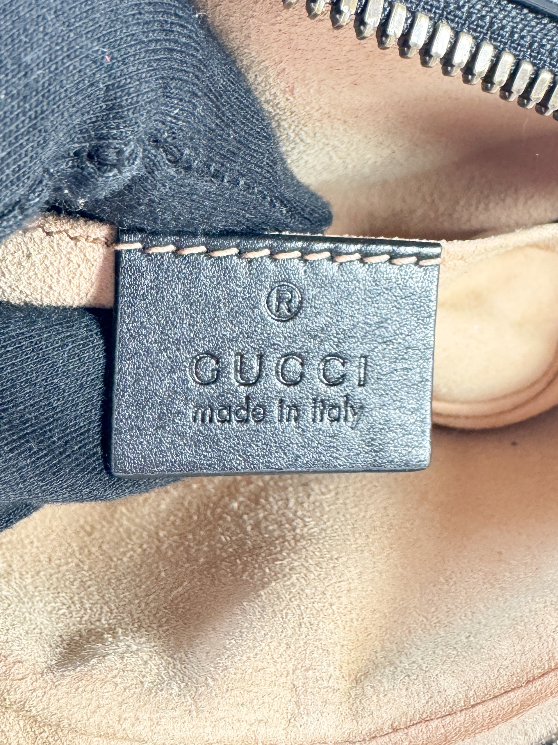 Gucci Calfskin Matelasse GG Marmont Belt Bag 85 34 Black 476434 493075