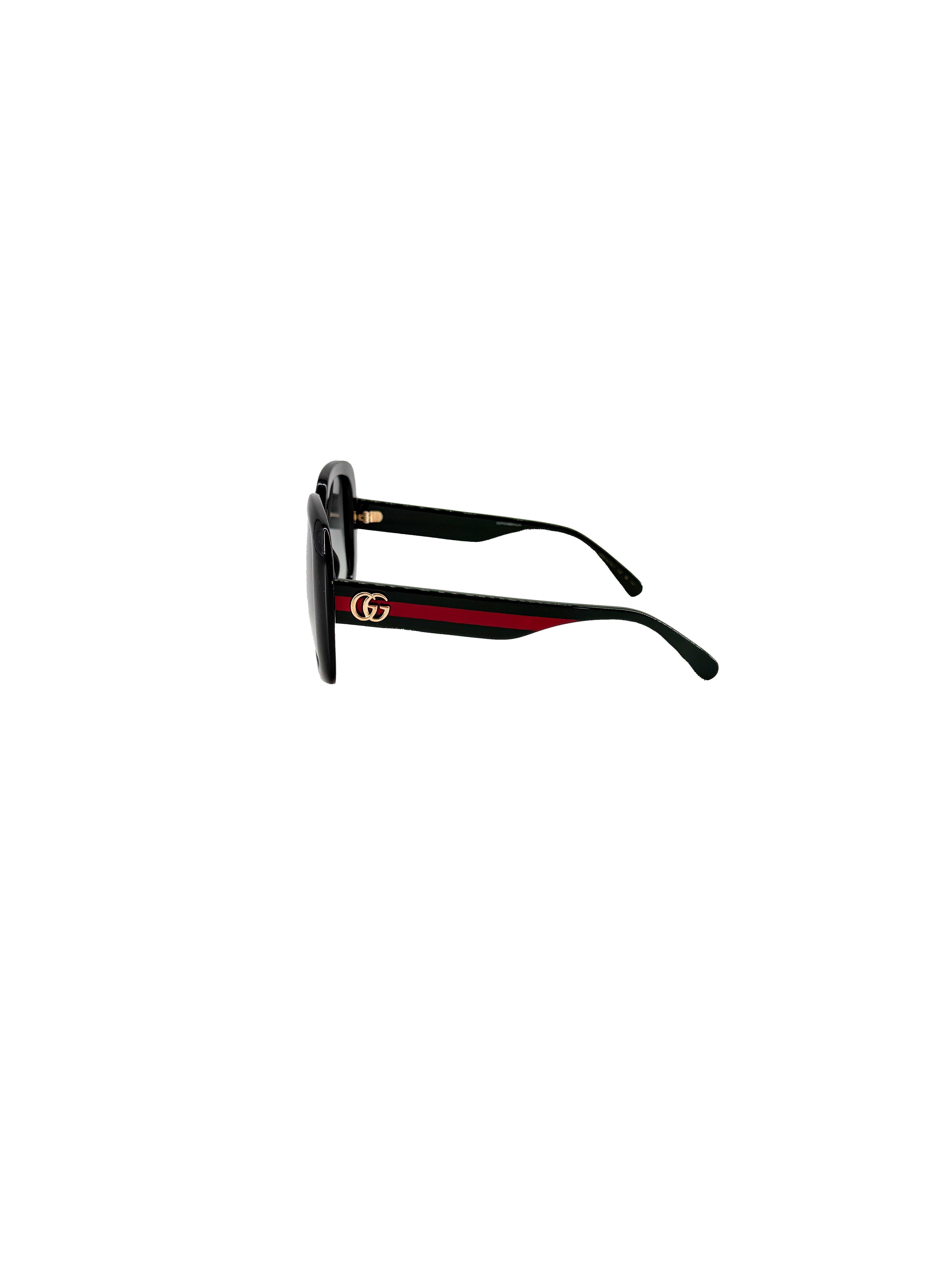 Gucci black and red striped sunglasses GG0713S *case* - My Girlfriend's Wardrobe LLC