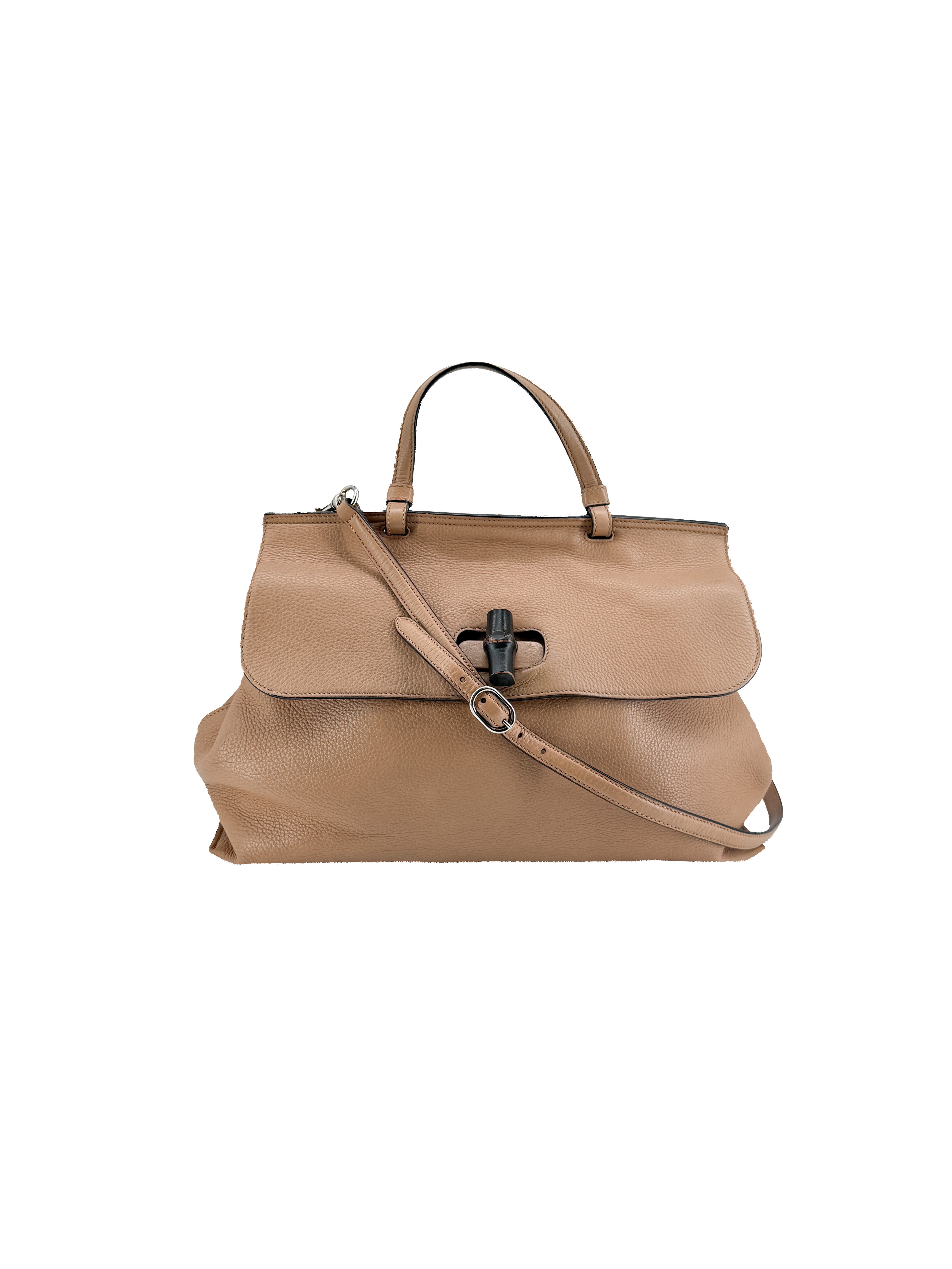 Gucci beige bamboo top handle daily bag 870830-002123