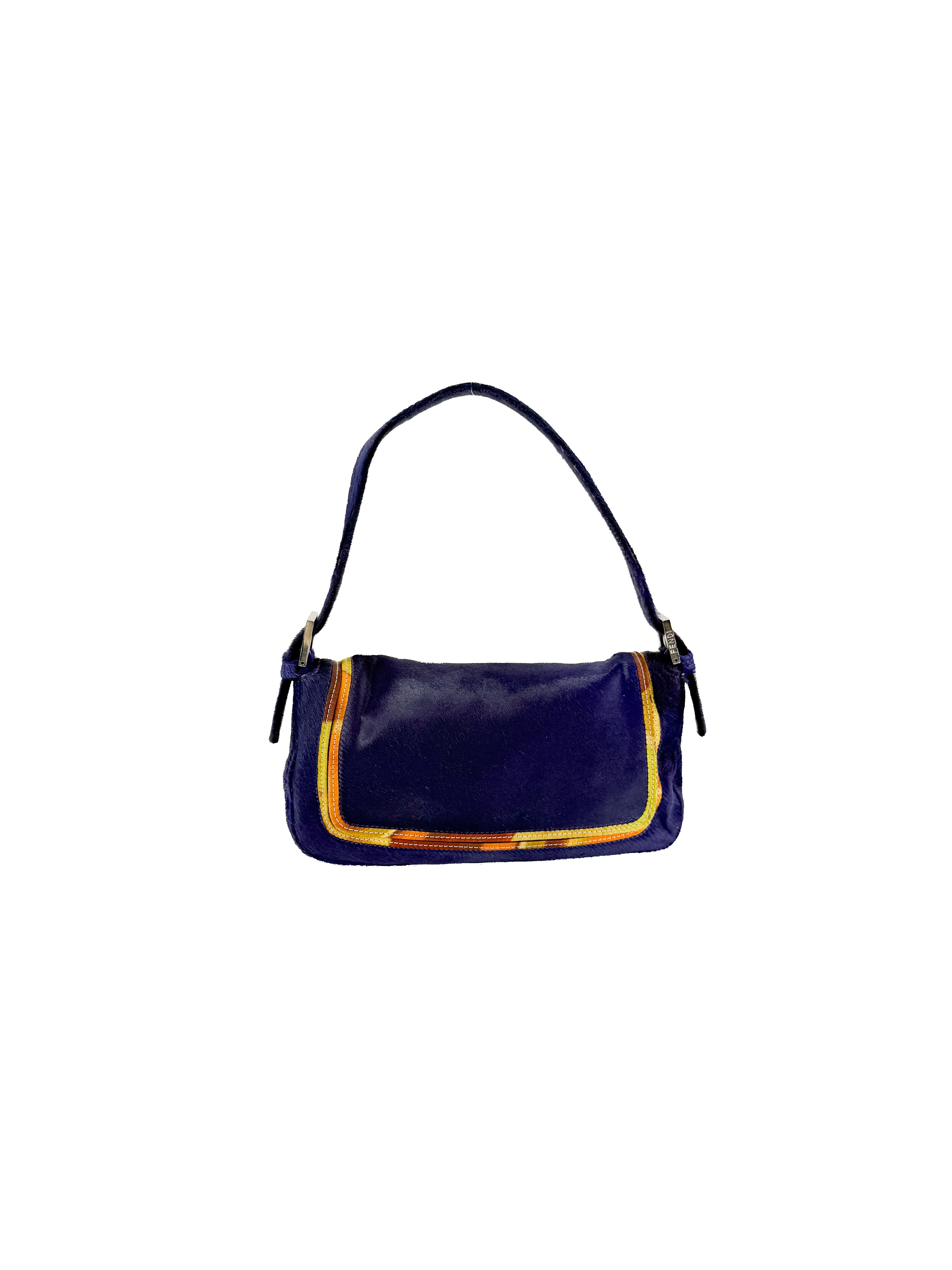 Fendi purple pony hair Baguette