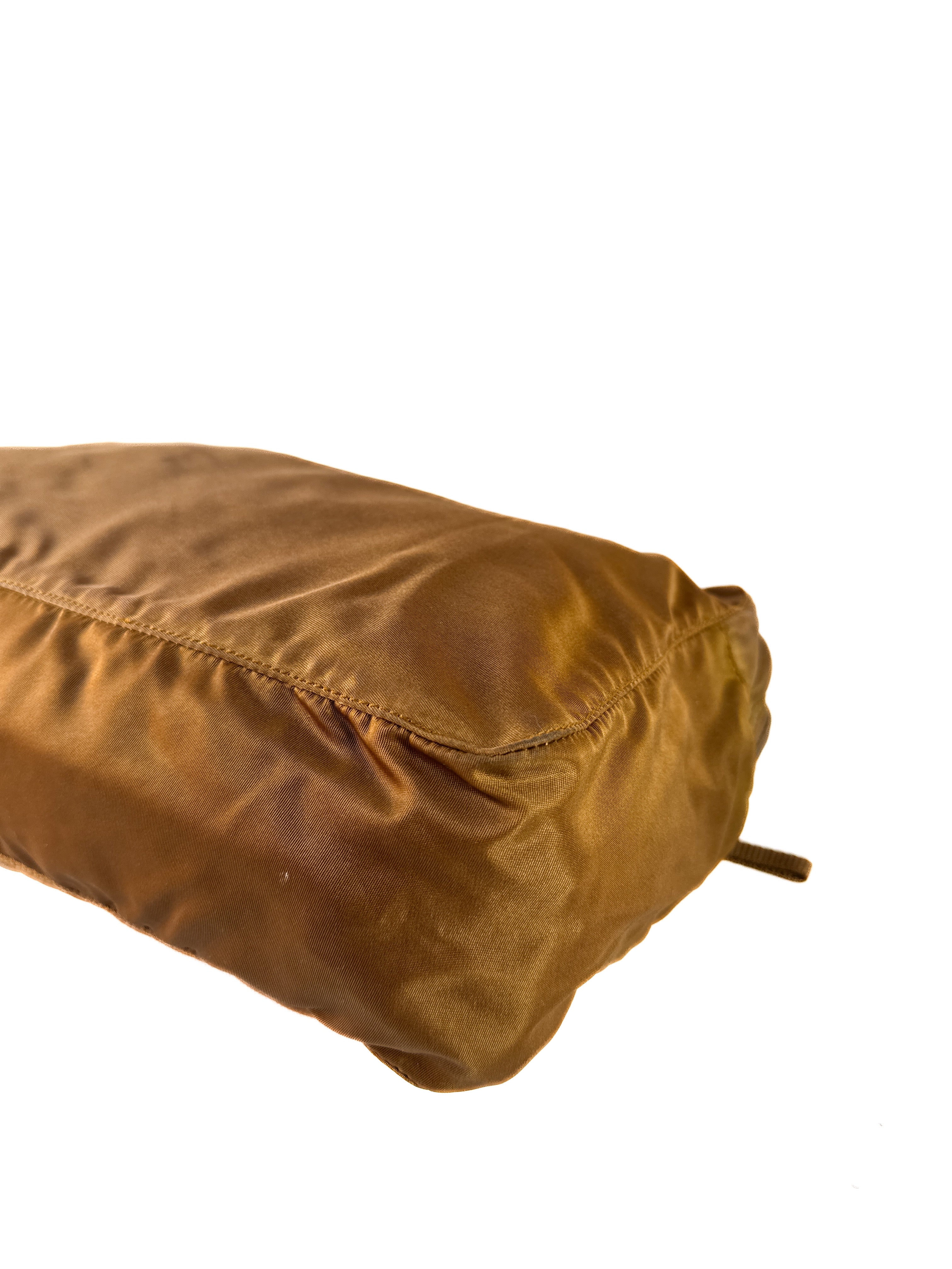 Prada golden brown vintage nylon tote