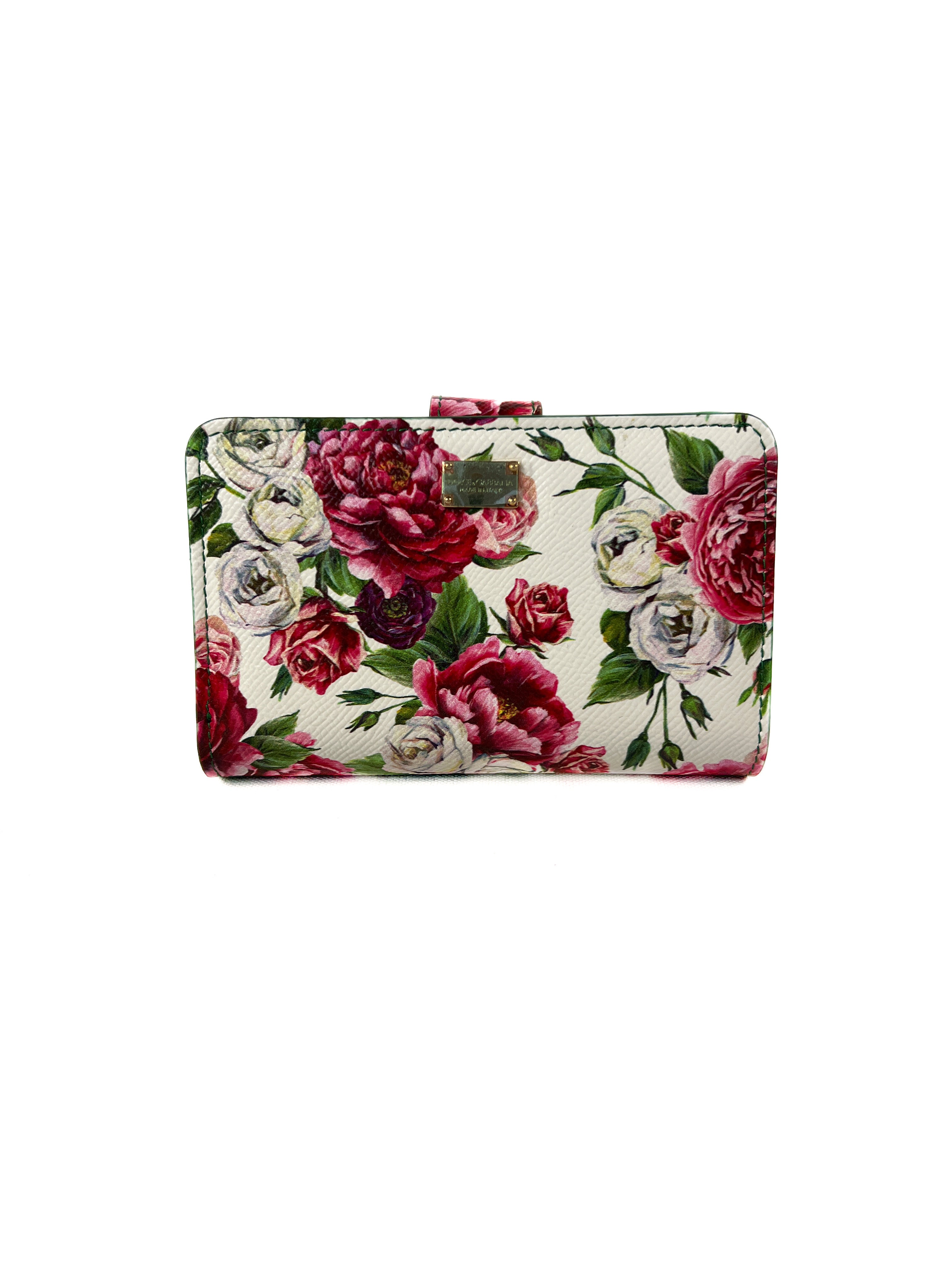 Dolce & Gabbana floral Dauphine leather wallet