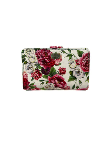 Dolce & Gabbana floral Dauphine leather wallet