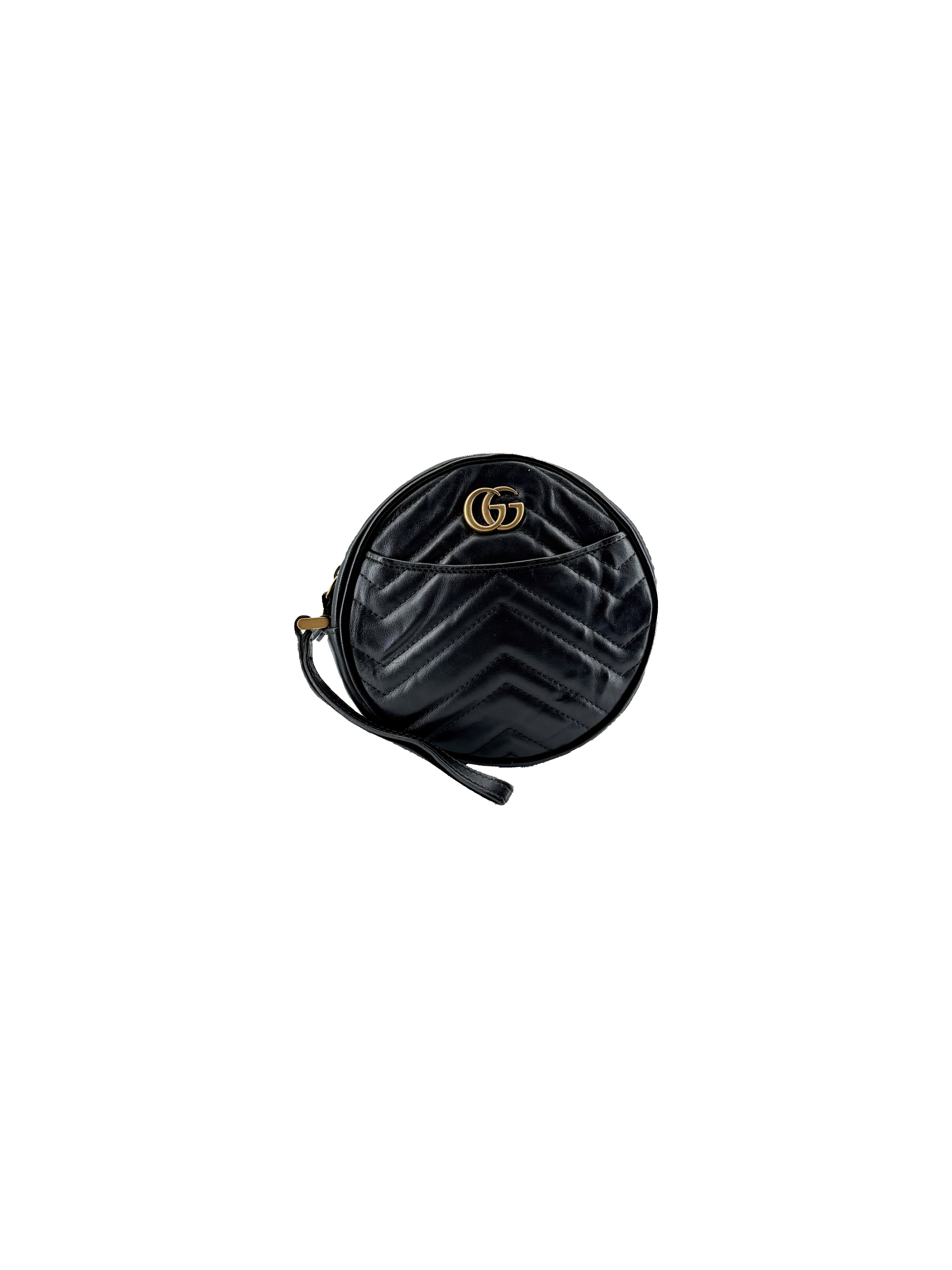 Gucci black Marmont GG wristlet 575164-584046