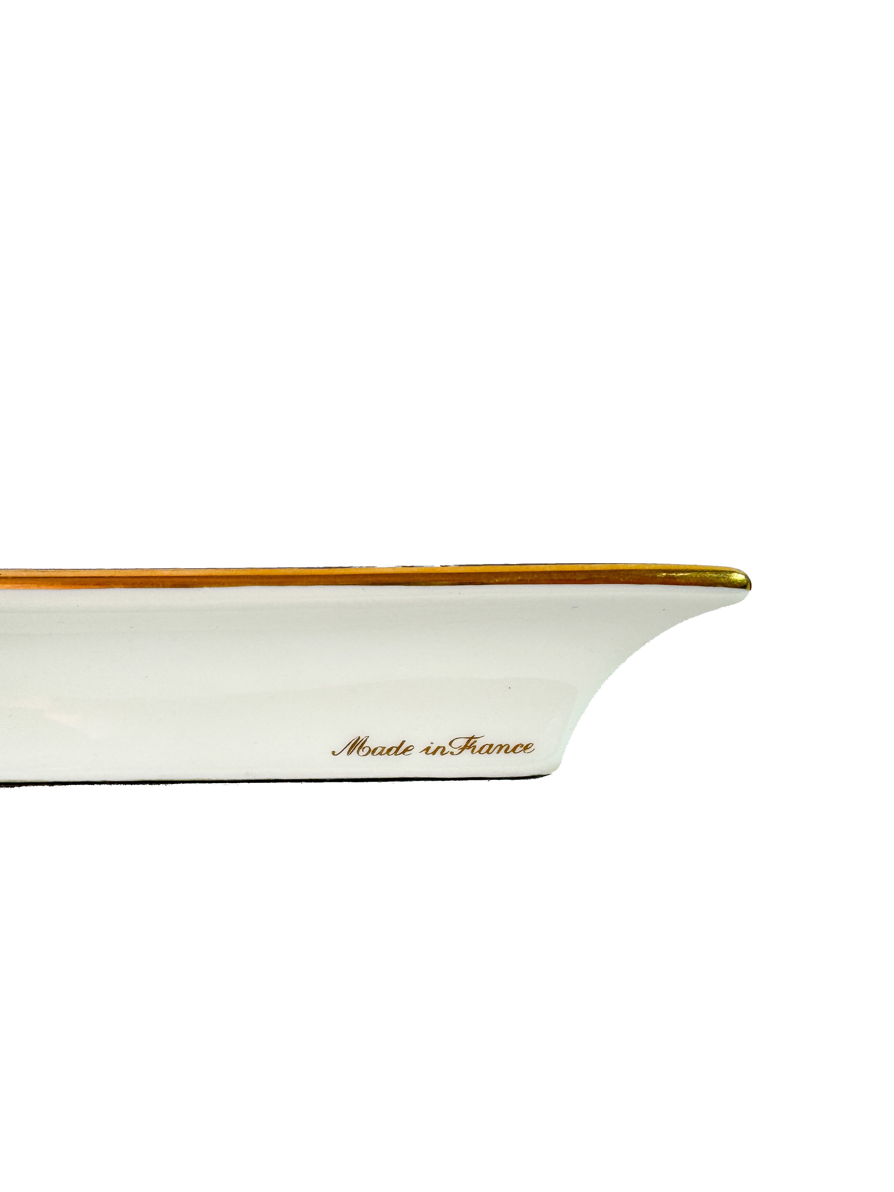 Hermès blue Cheval deco porcelain ashtray