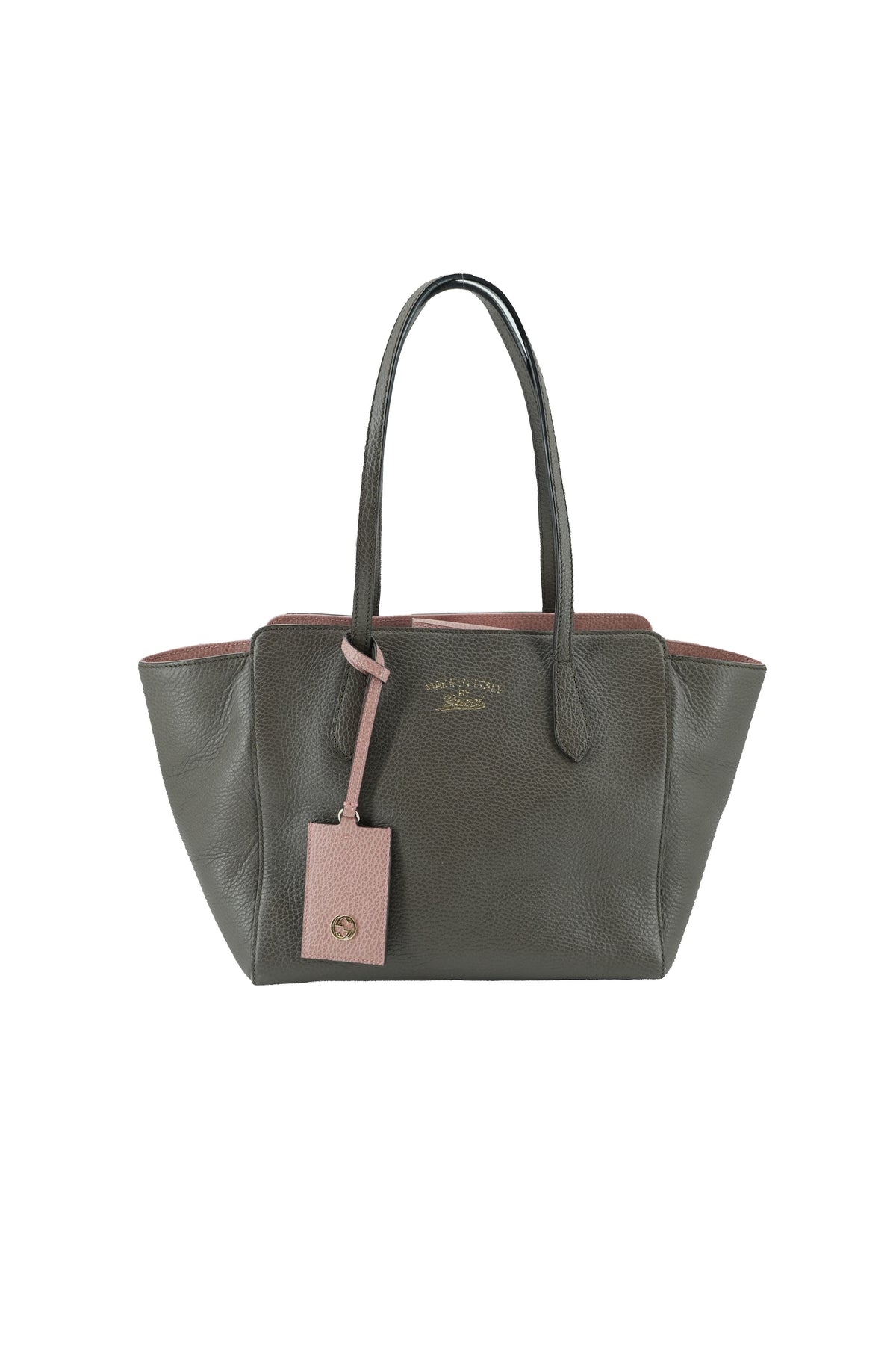Gucci taupe, pink Swing tote 535040
