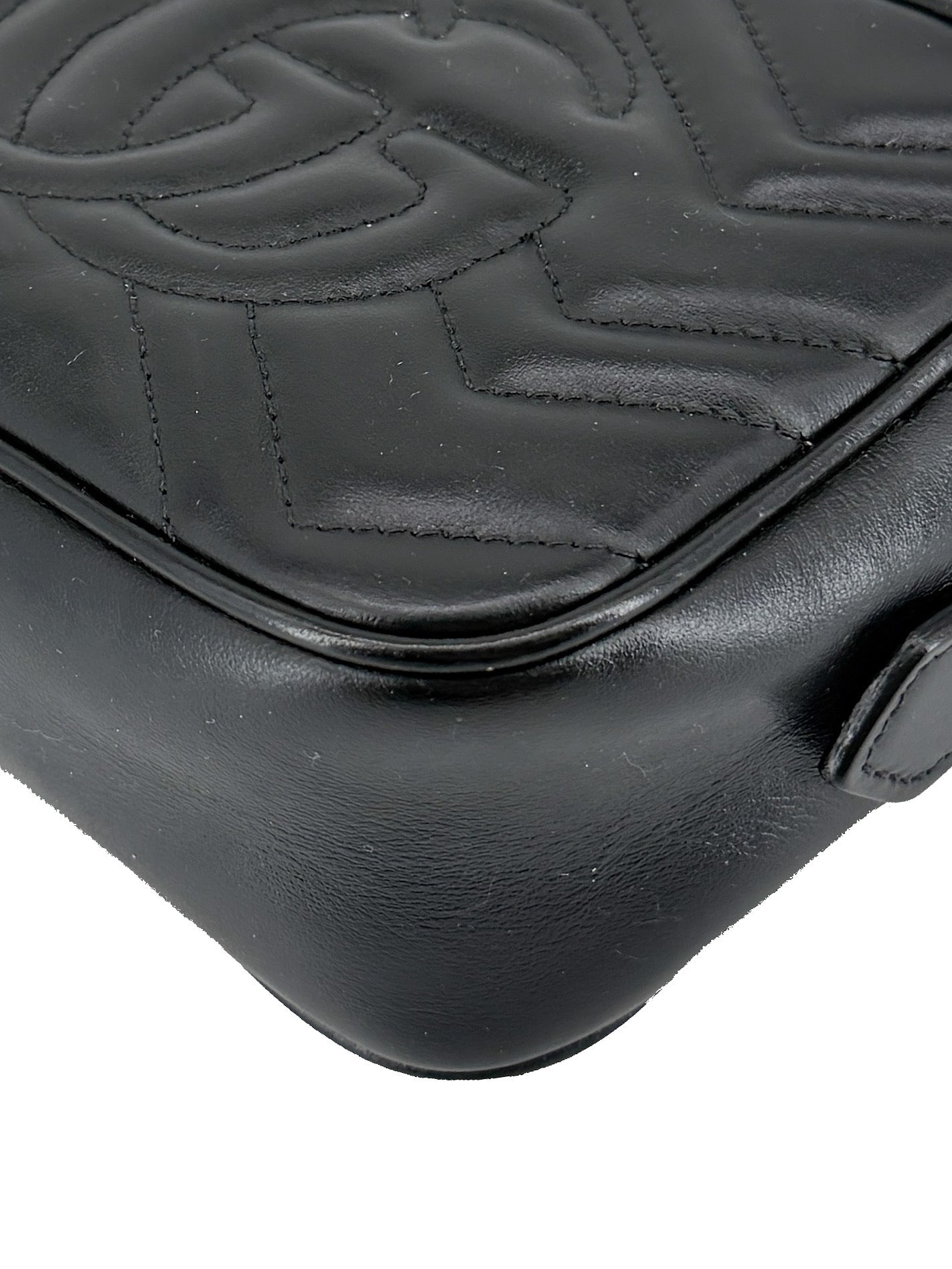 Gucci black GG mini Marmont camera bag 446065 525040