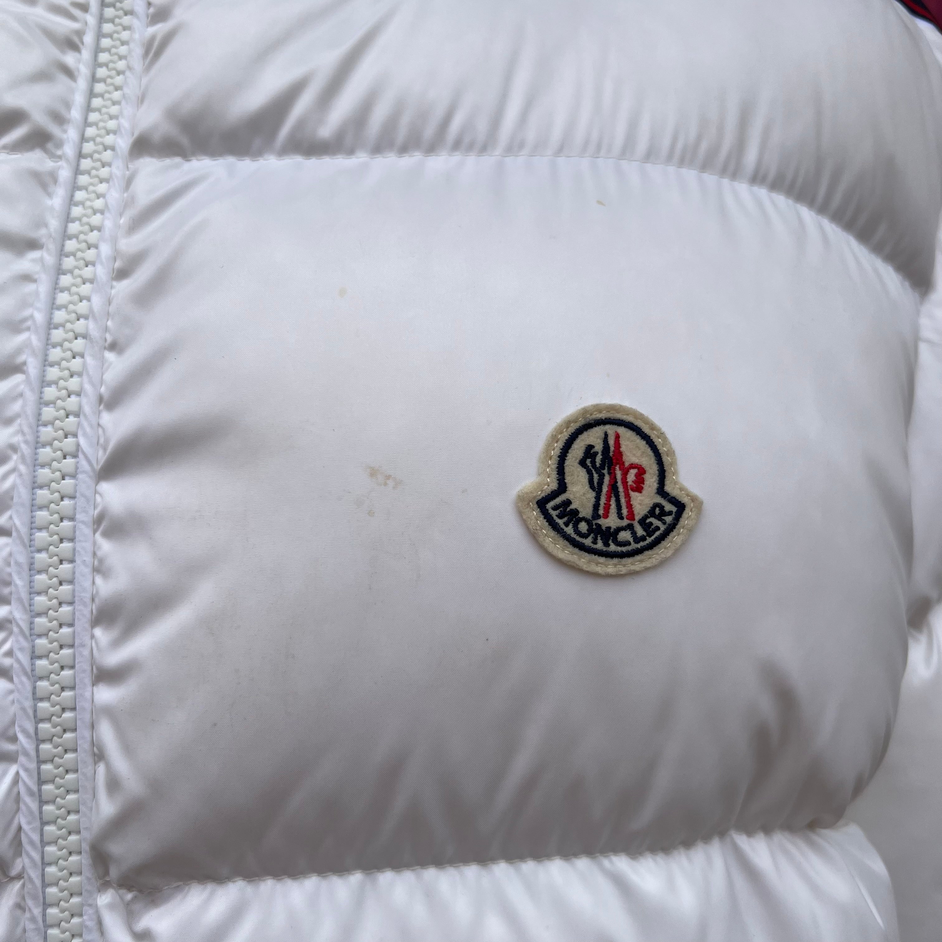 Moncler white Dincer Giubbotto jacket size XL (mens) **as is**