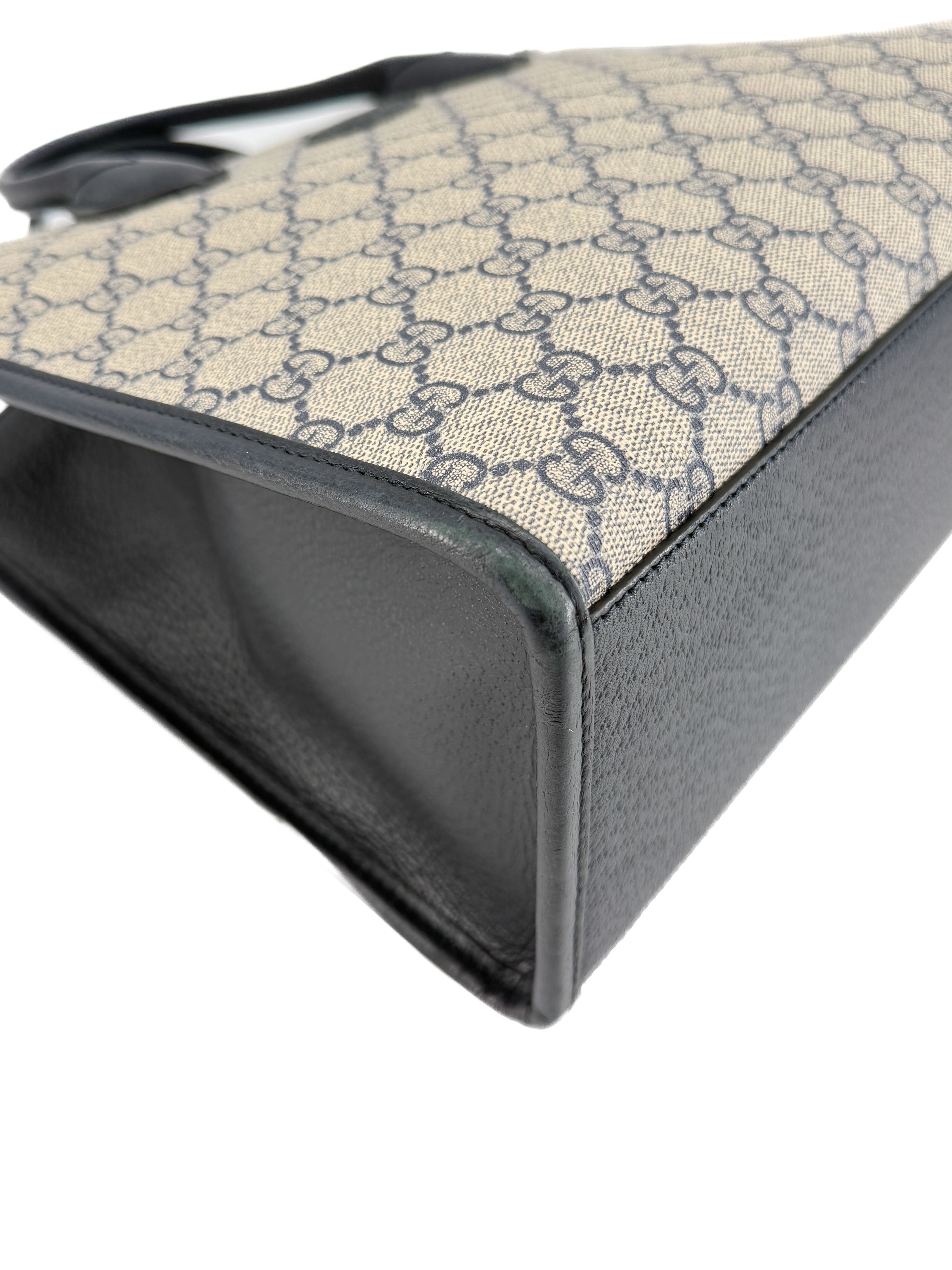 Gucci navy interlocking G small tote 659983 520981