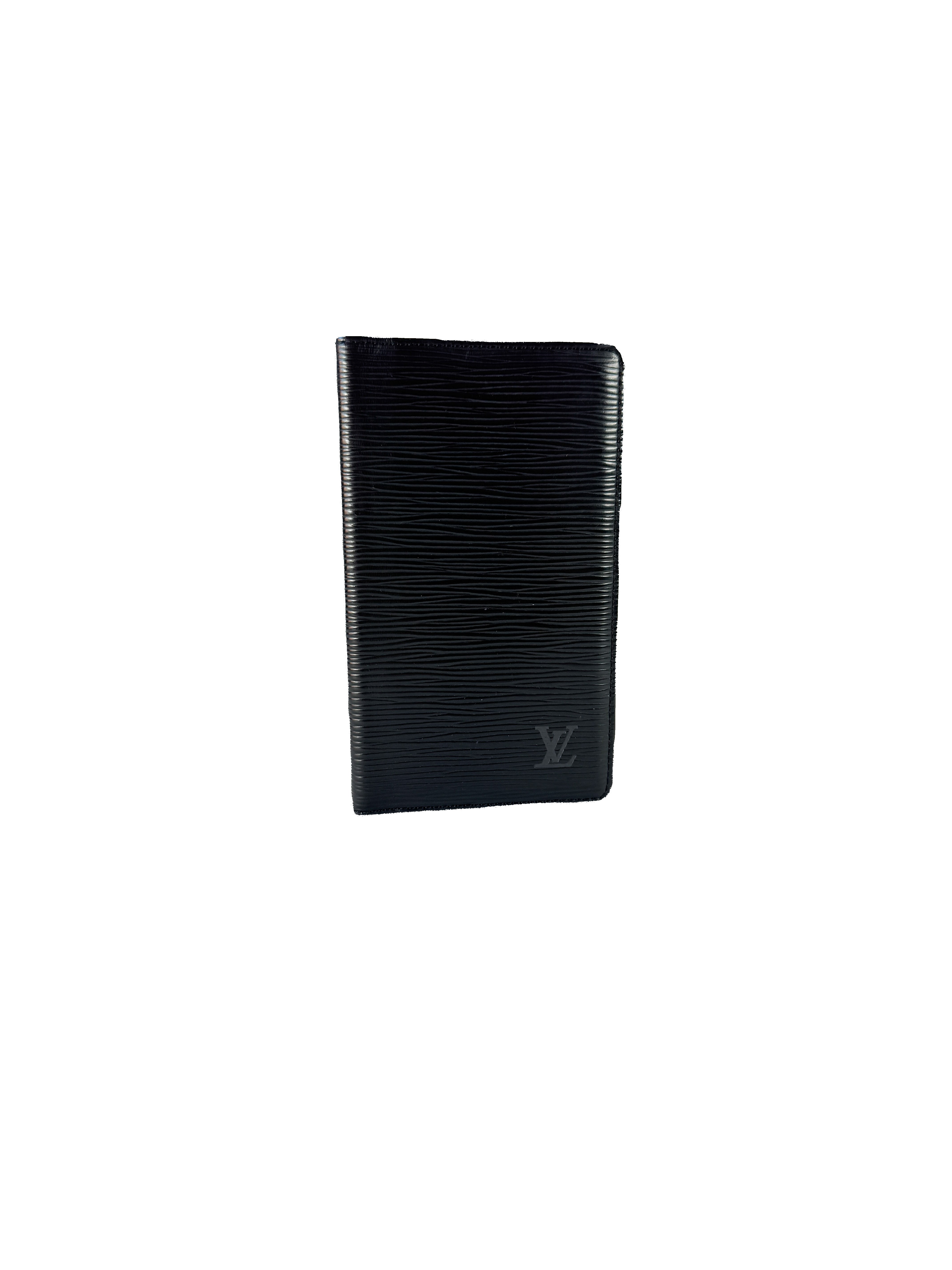 Louis Vuitton black epi leather Brazza wallet CA0061