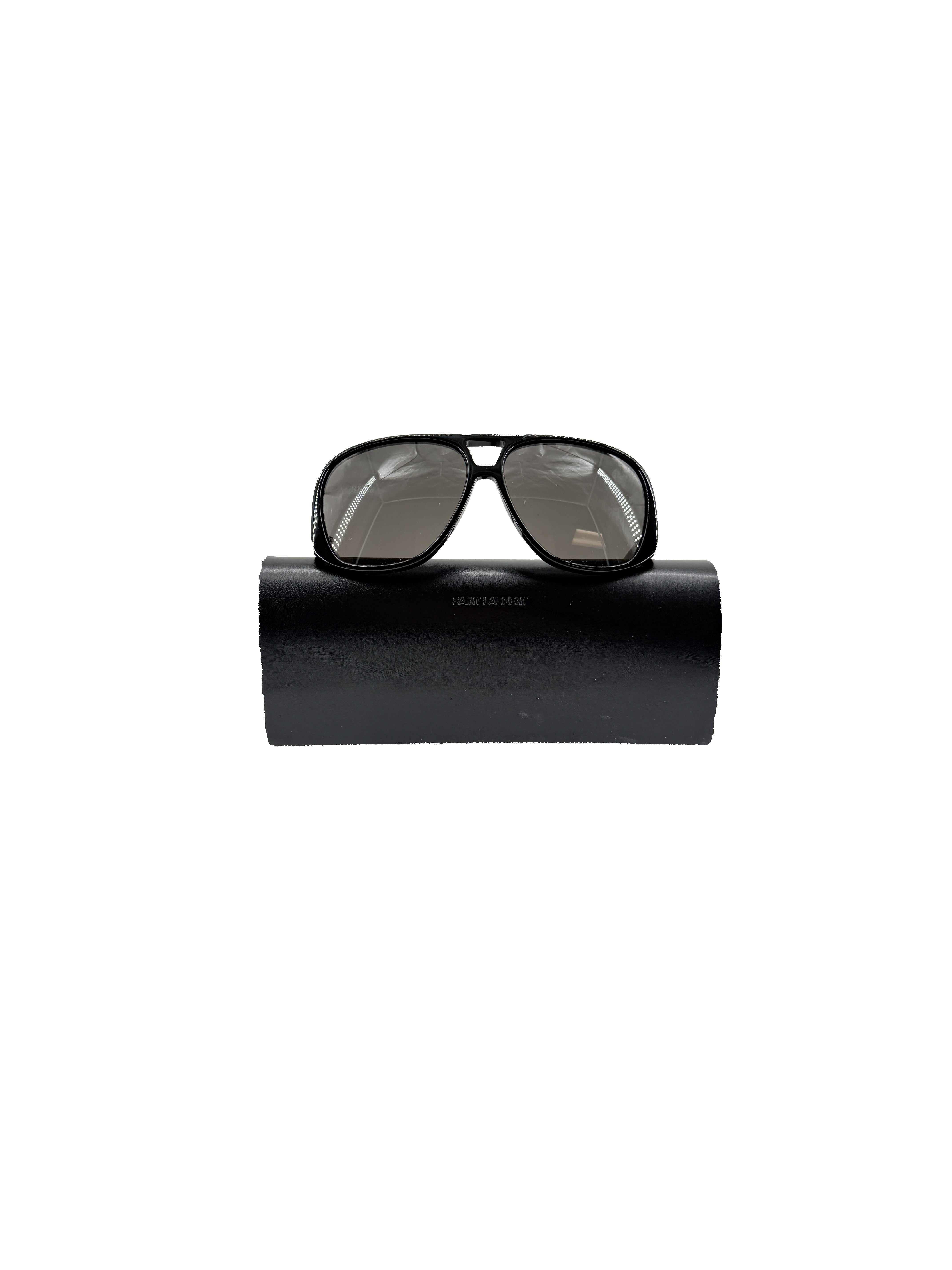 Saint Laurent black Solace sunglasses SL652/F T10ER11970 *case*