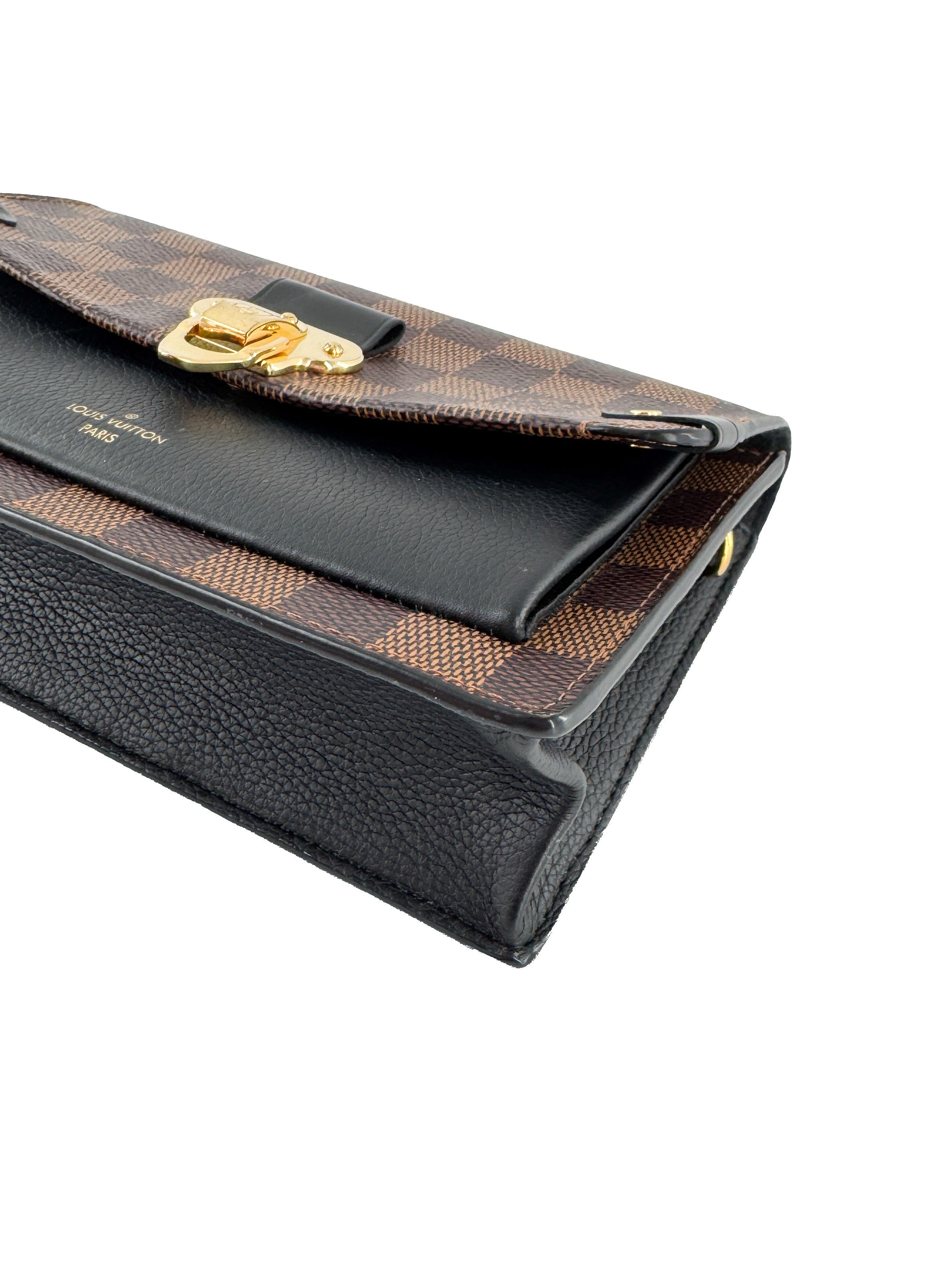 Louis Vuitton damier ebene Vavin chain wallet black CA3159