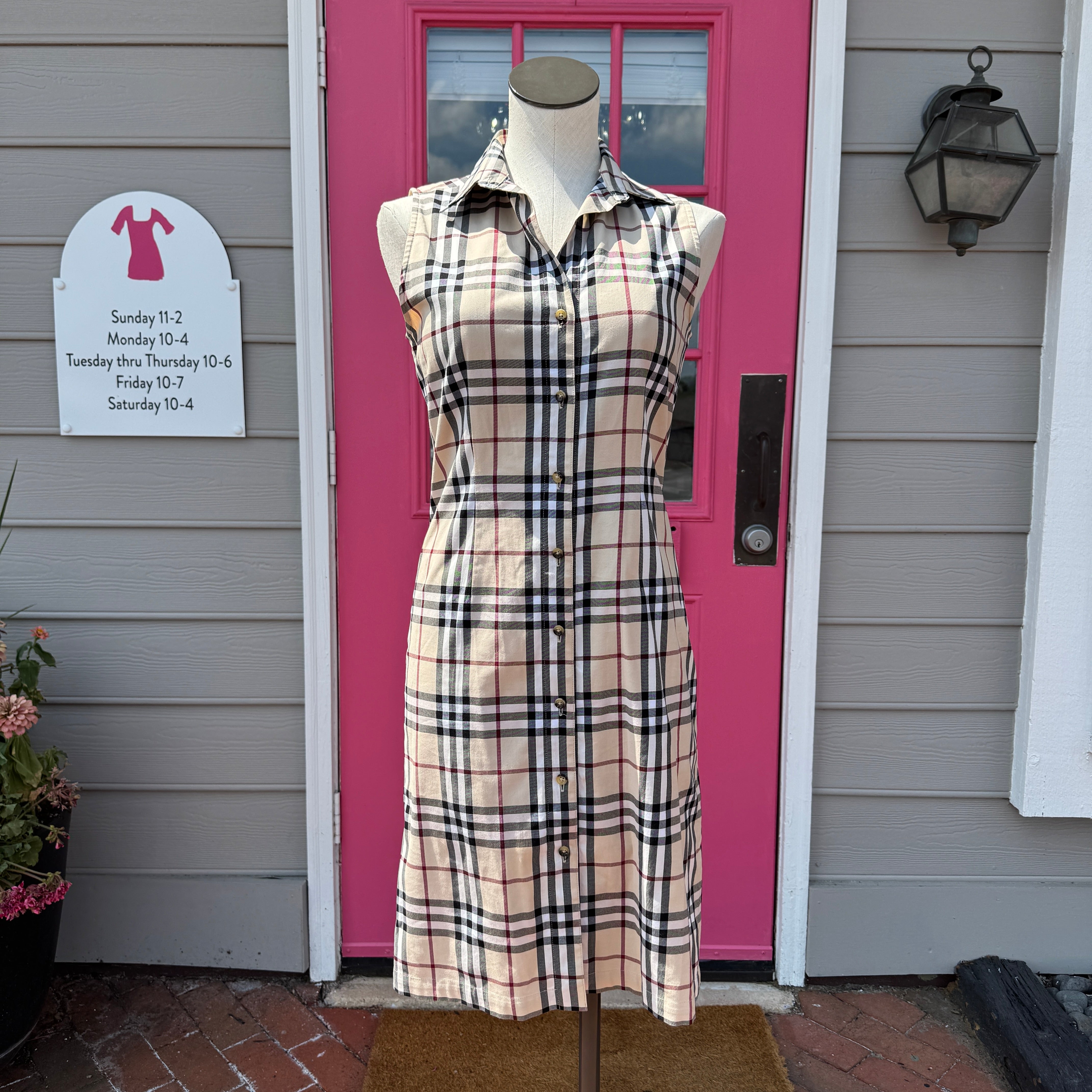 Burberry plaid BU tank dress size 6 *as is*