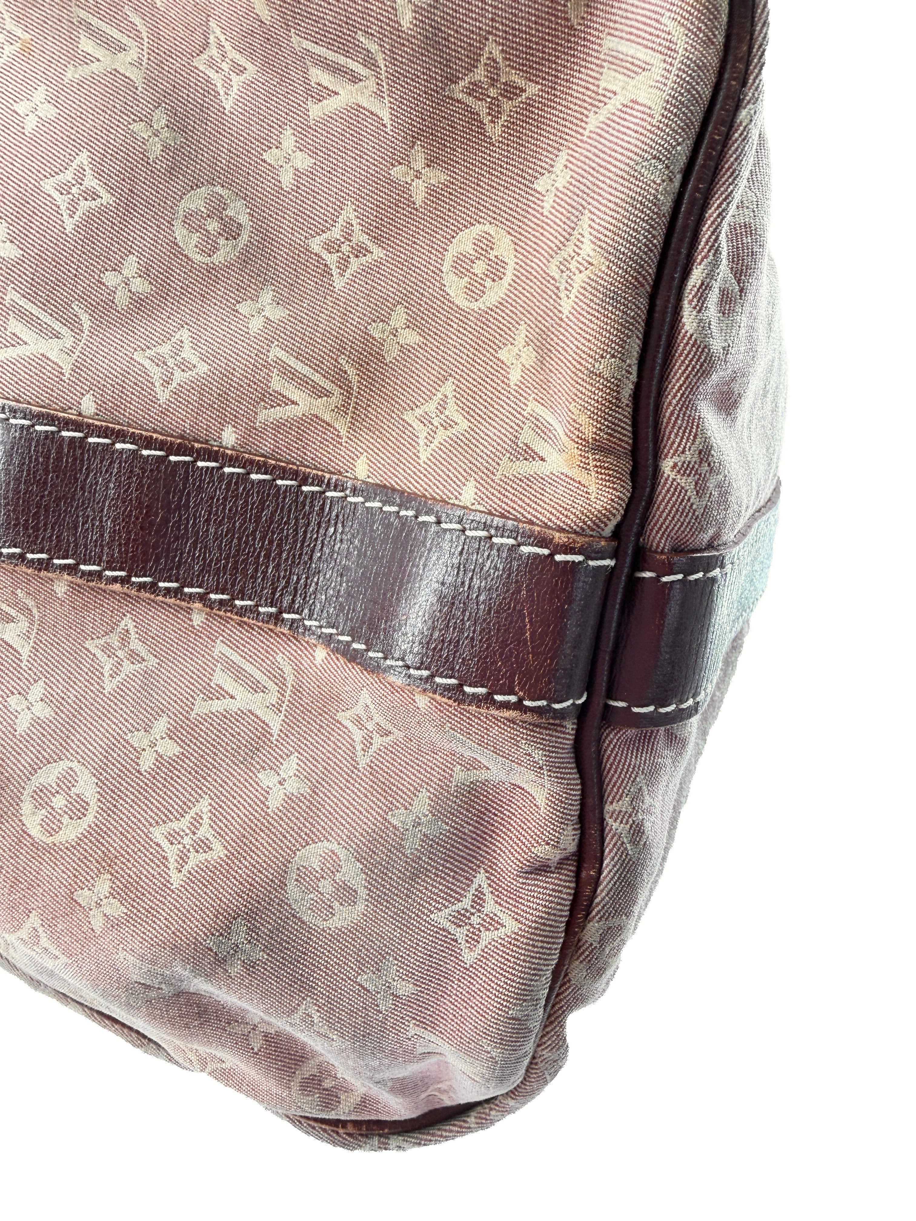 Louis Vuitton monogram Mini Lin burgundy Speedy 45 bandouliere DU4102