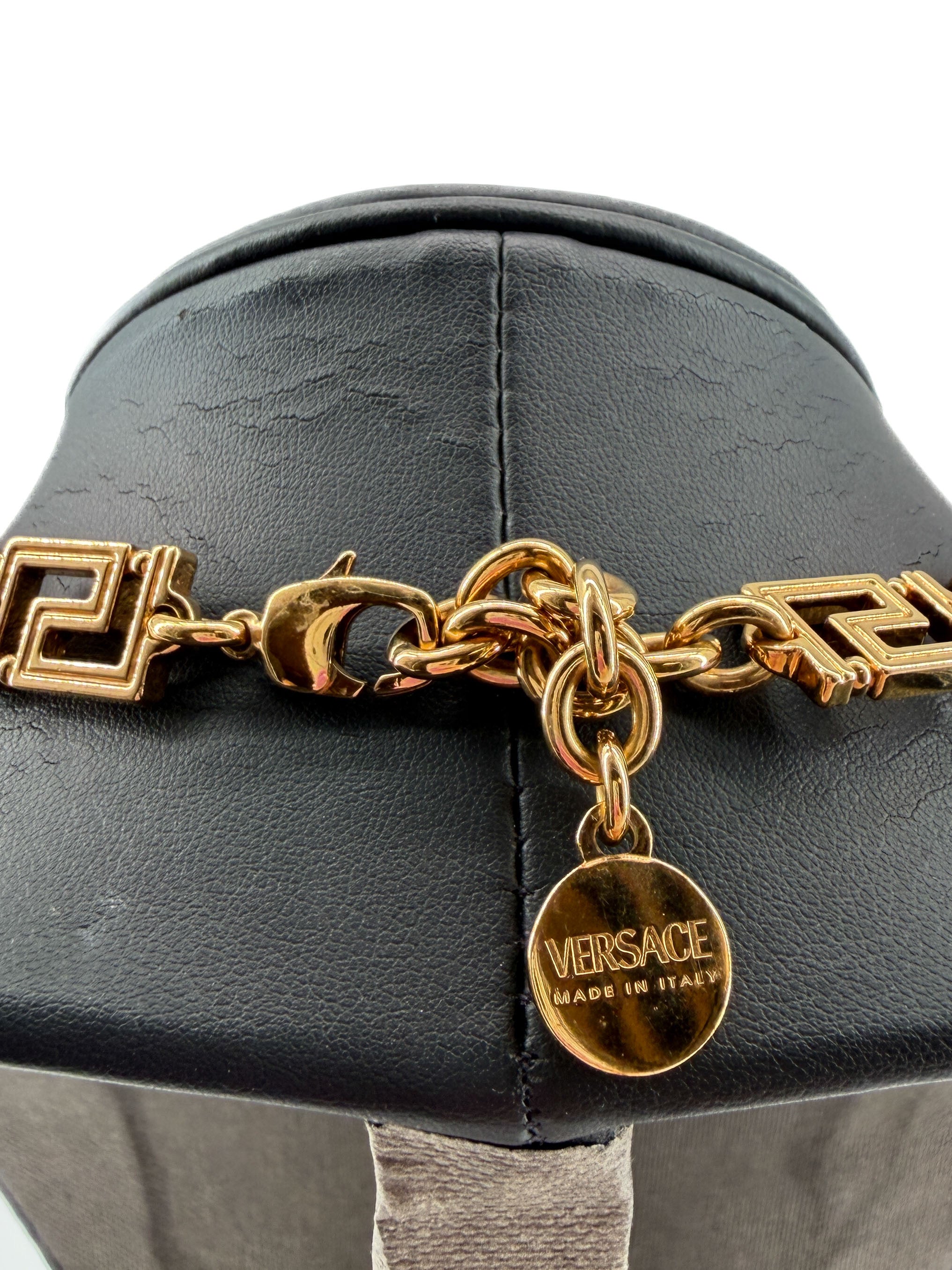 Versace gold tone Greca necklace